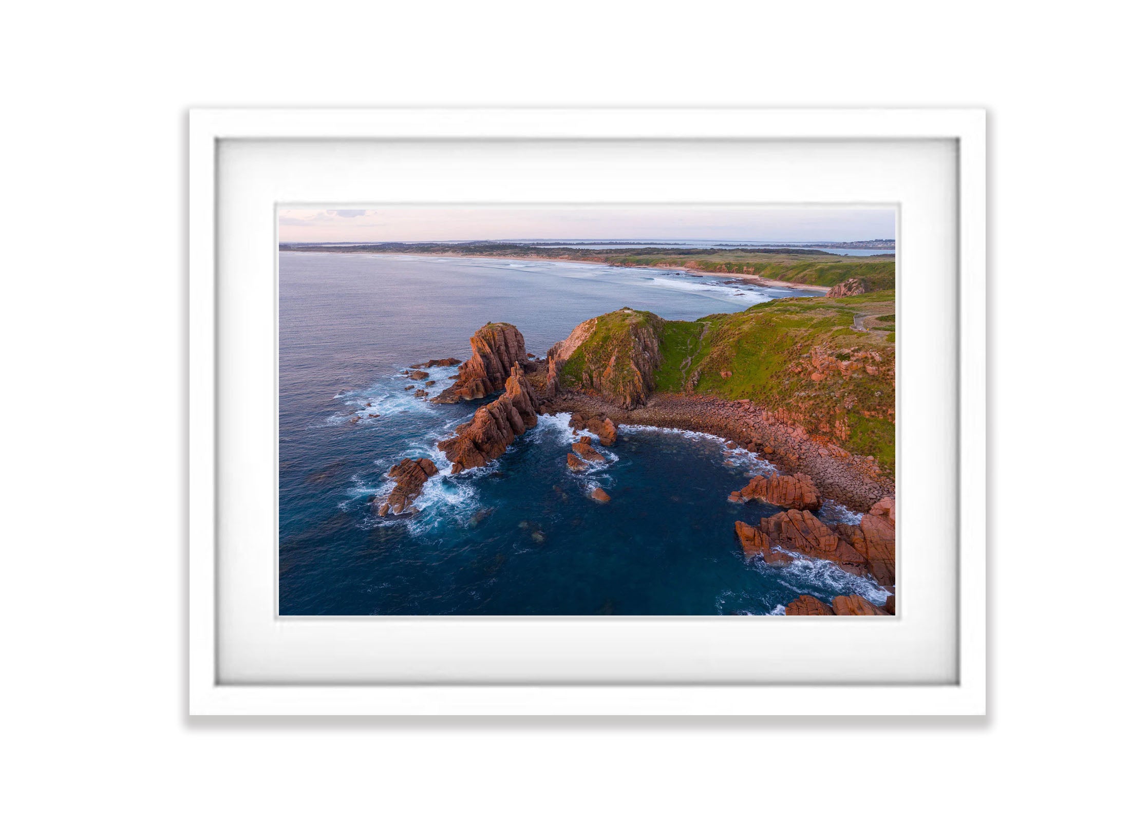 Cape Woolamai at sunset from above