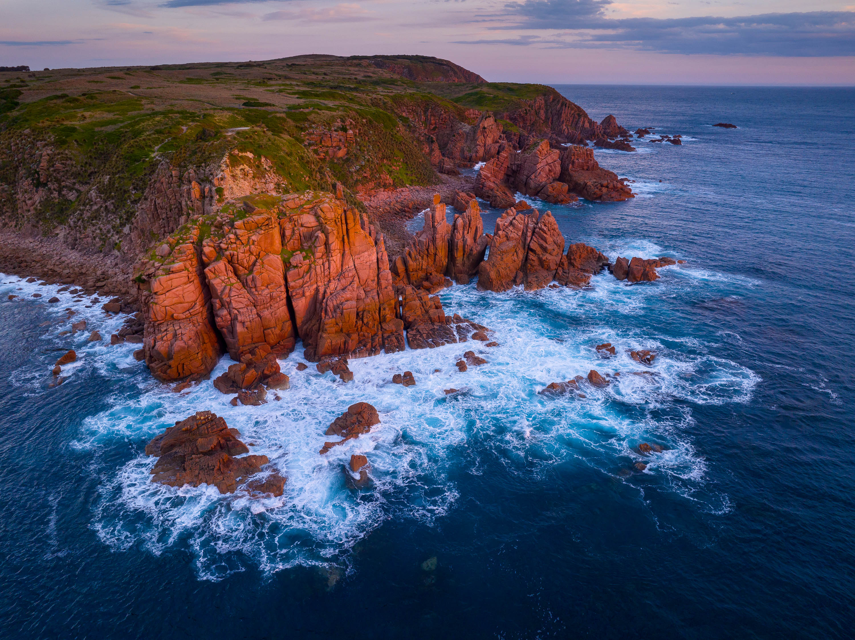 Cape Woolamai at sunset from above No.3