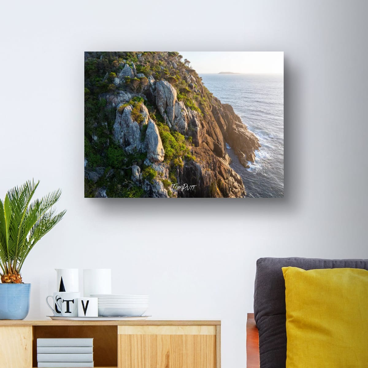 Sunlit Cliffs of Nelson Bay