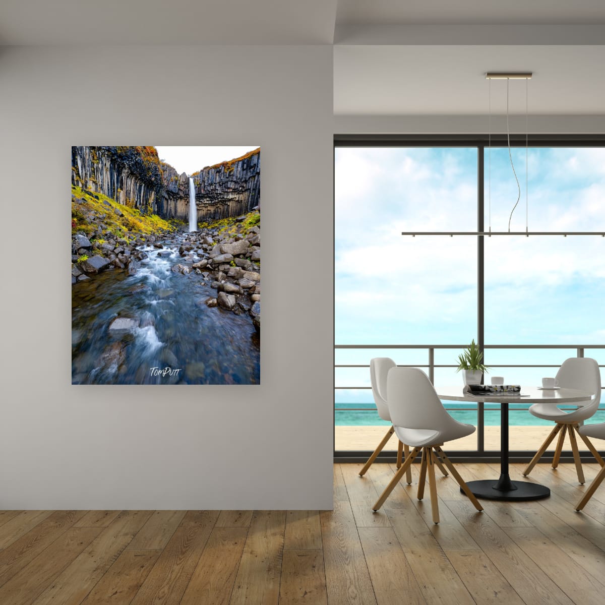 Waterfall Svartifoss, Iceland