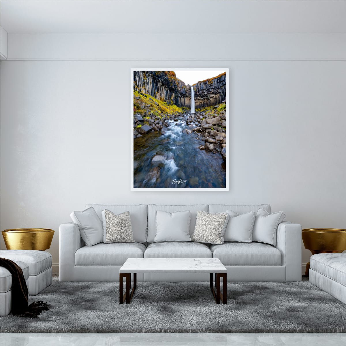 Waterfall Svartifoss, Iceland