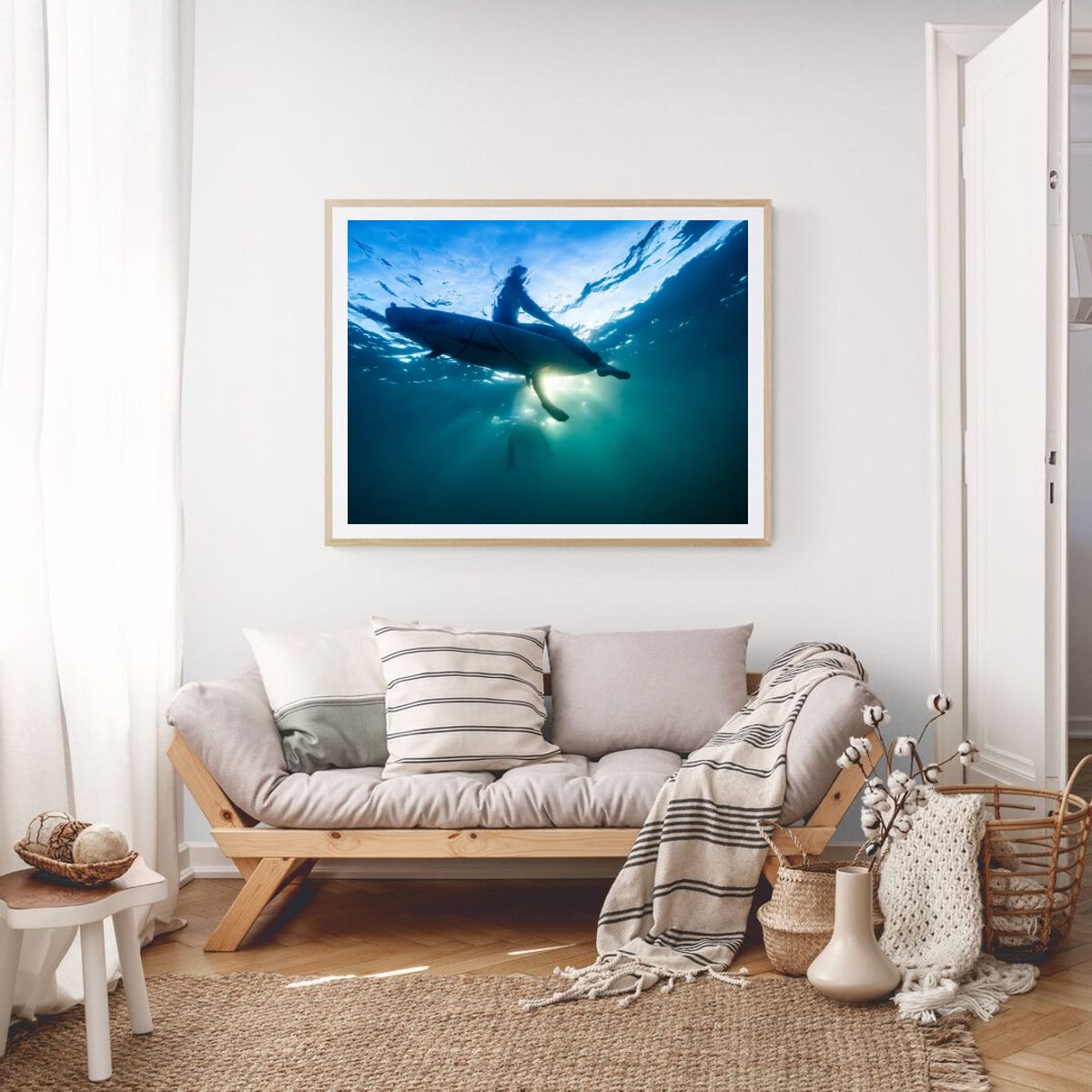 ARTWORK INSTOCK - Morning Rays, Mornington Peninsula 200x132cms Canvas White Frame