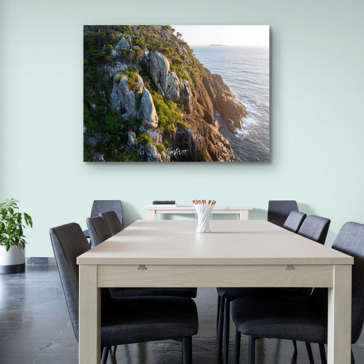 Sunlit Cliffs of Nelson Bay