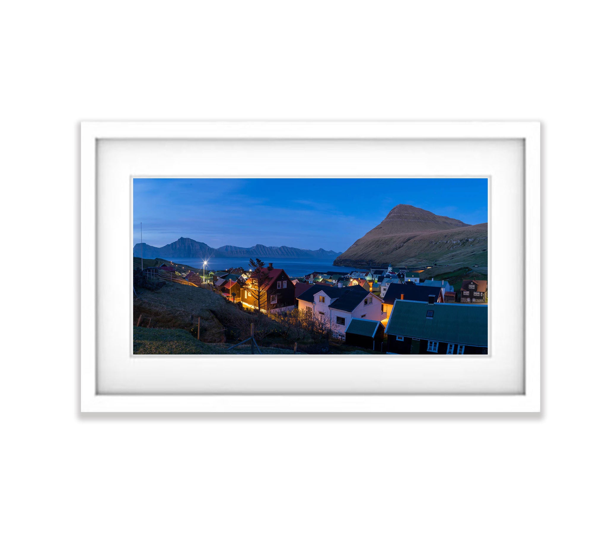 Gjogv township at night, Faroe Islands