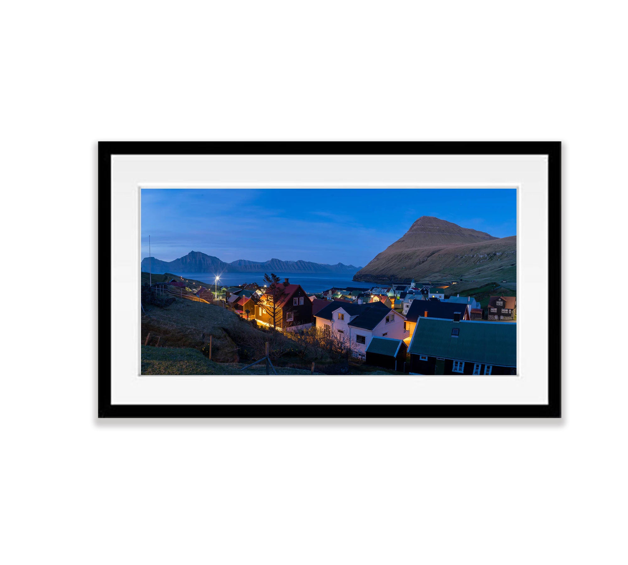 Gjogv township at night, Faroe Islands