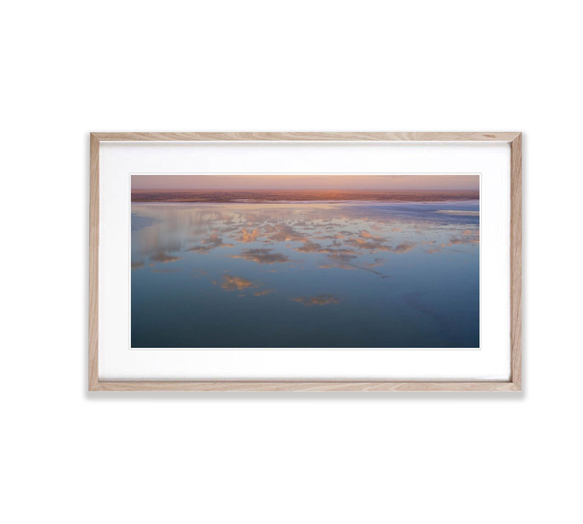 Morning cloud reflected in Belt Bay, Lake Eyre, SA