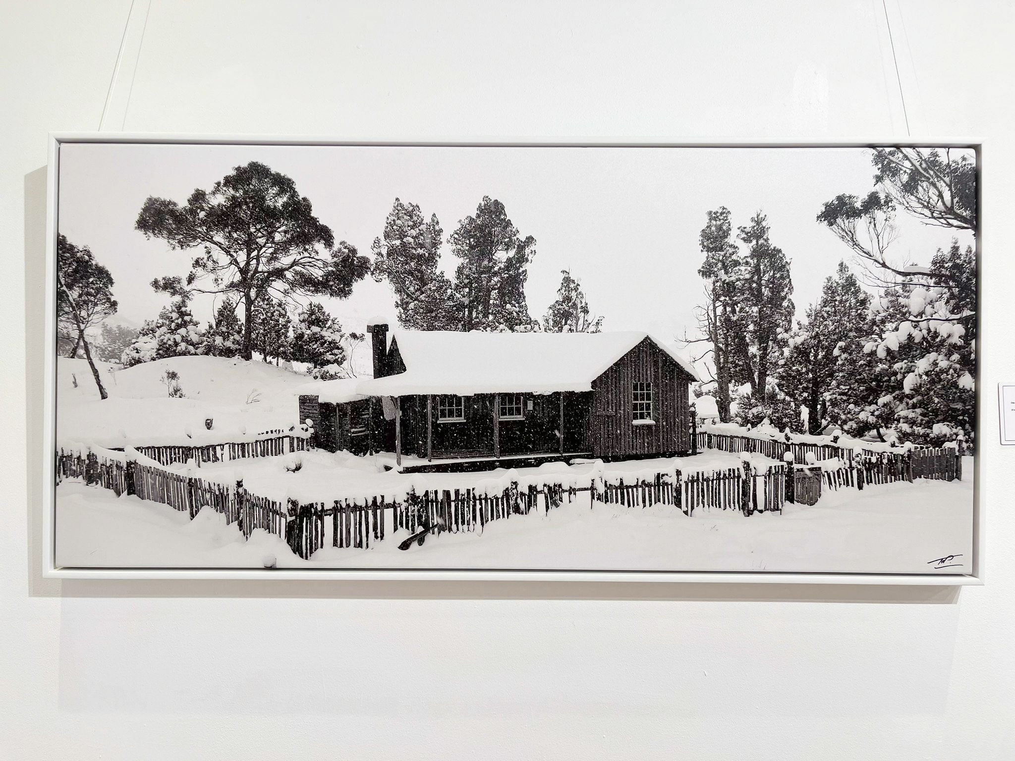 ARTWORK INSTOCK - Mount Kate Hut, Cradle Mountain, Tasmania - 150 x 75cms White Framed Canvas Print
