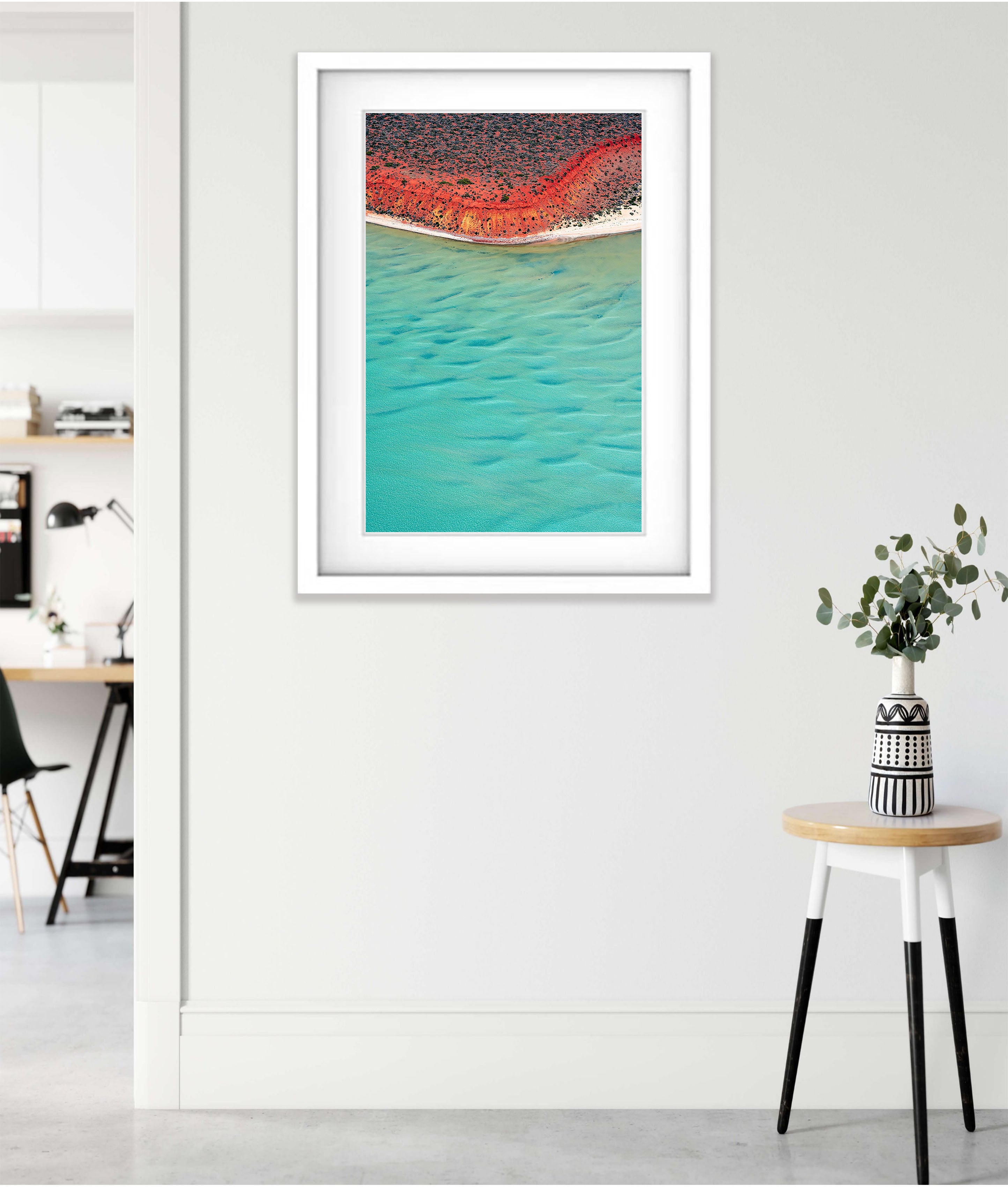 Red Coastline, Shark Bay, WA Aerial