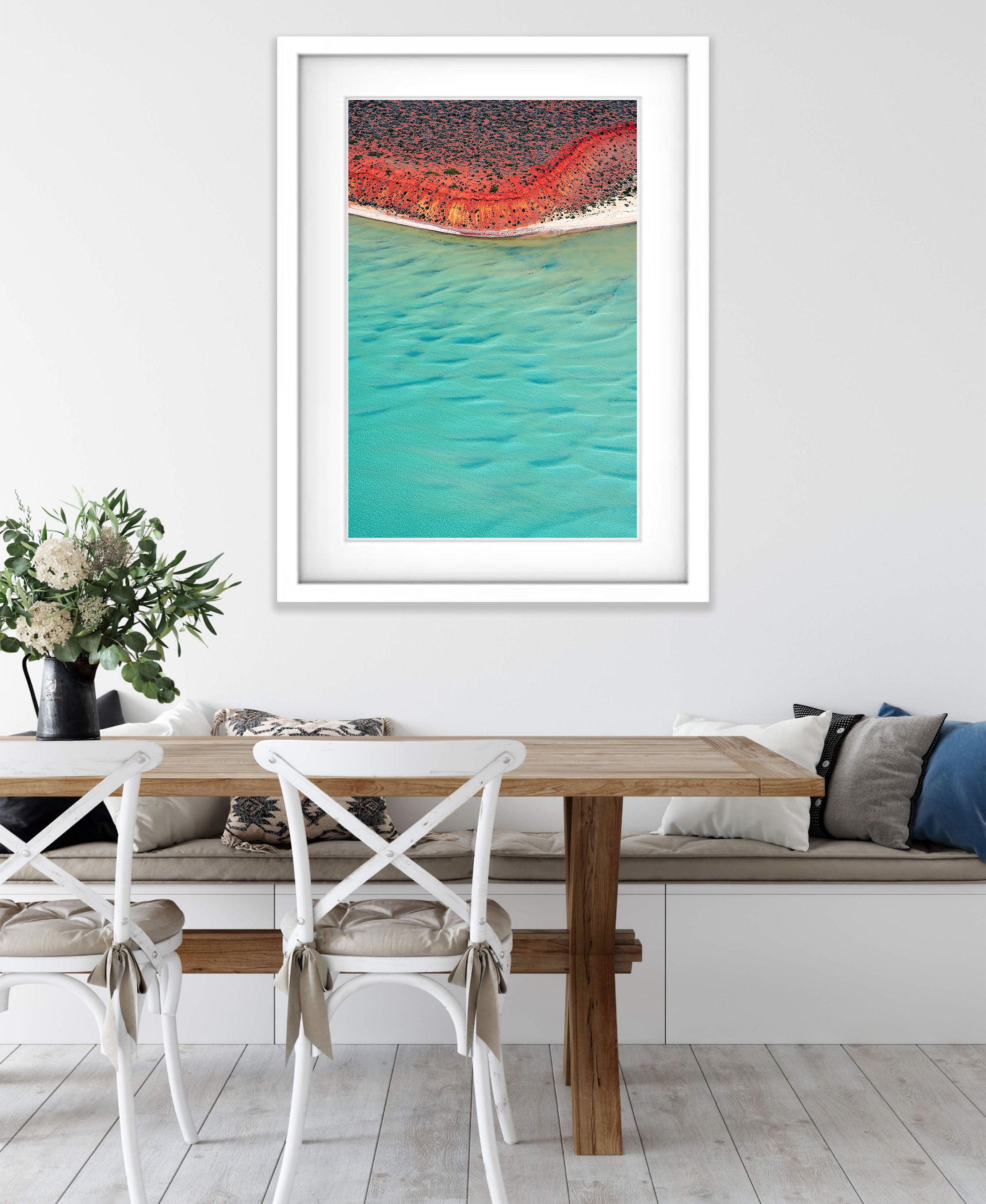 Red Coastline, Shark Bay, WA Aerial