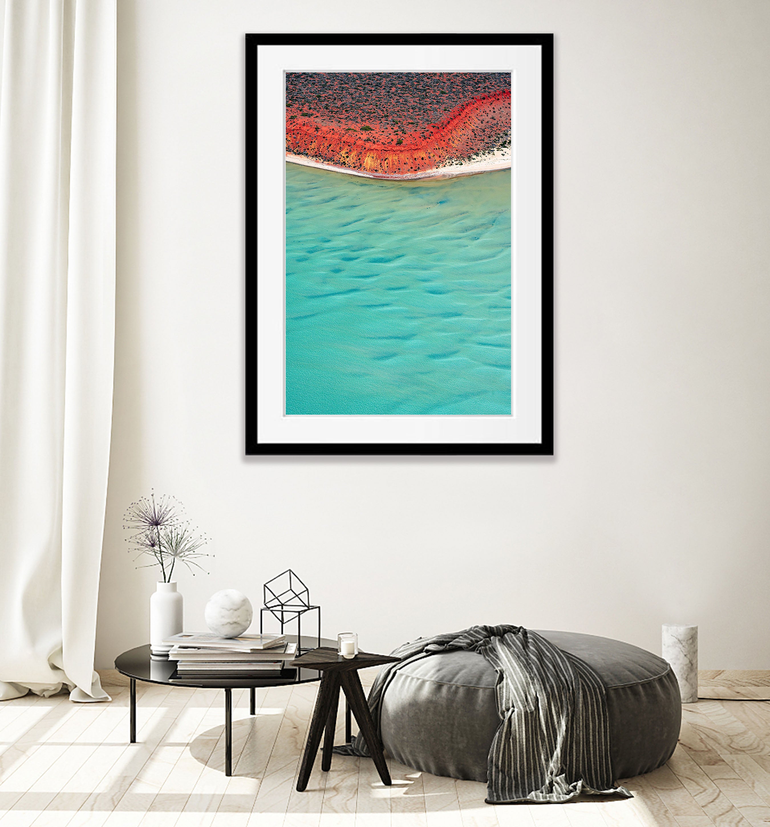 Red Coastline, Shark Bay, WA Aerial