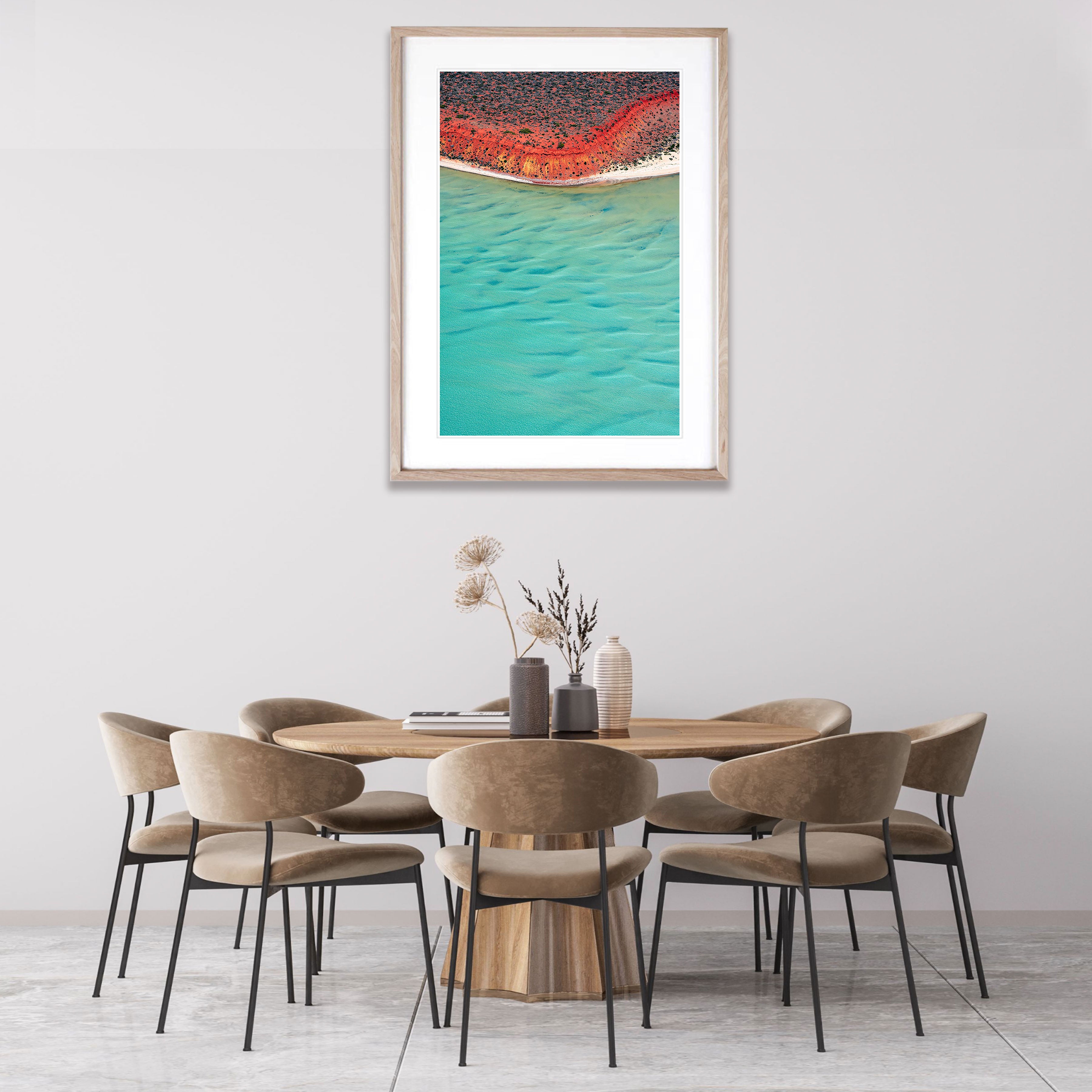 Red Coastline, Shark Bay, WA Aerial