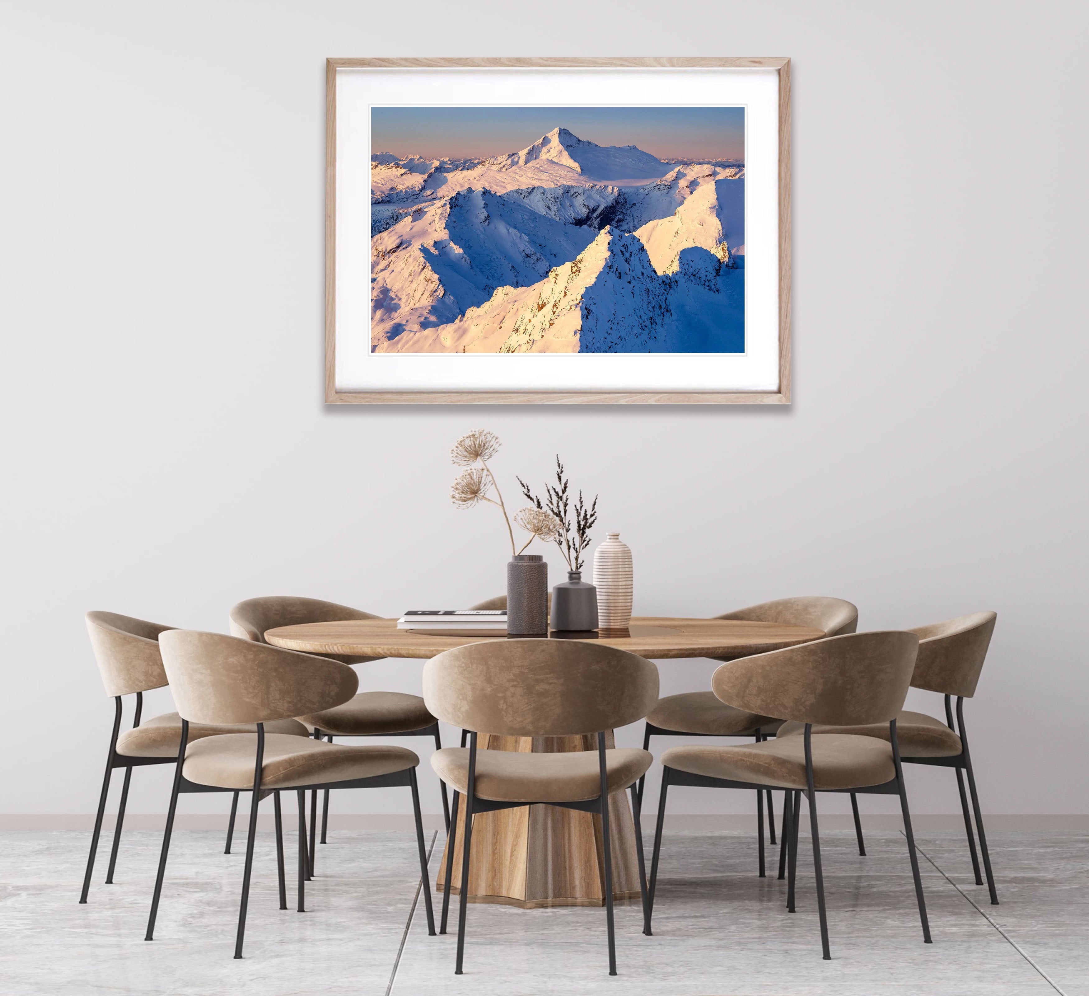 ARTWORK INSTOCK - The Southern Alps, New Zealand - 150x 100cms Canvas Print Raw Oak