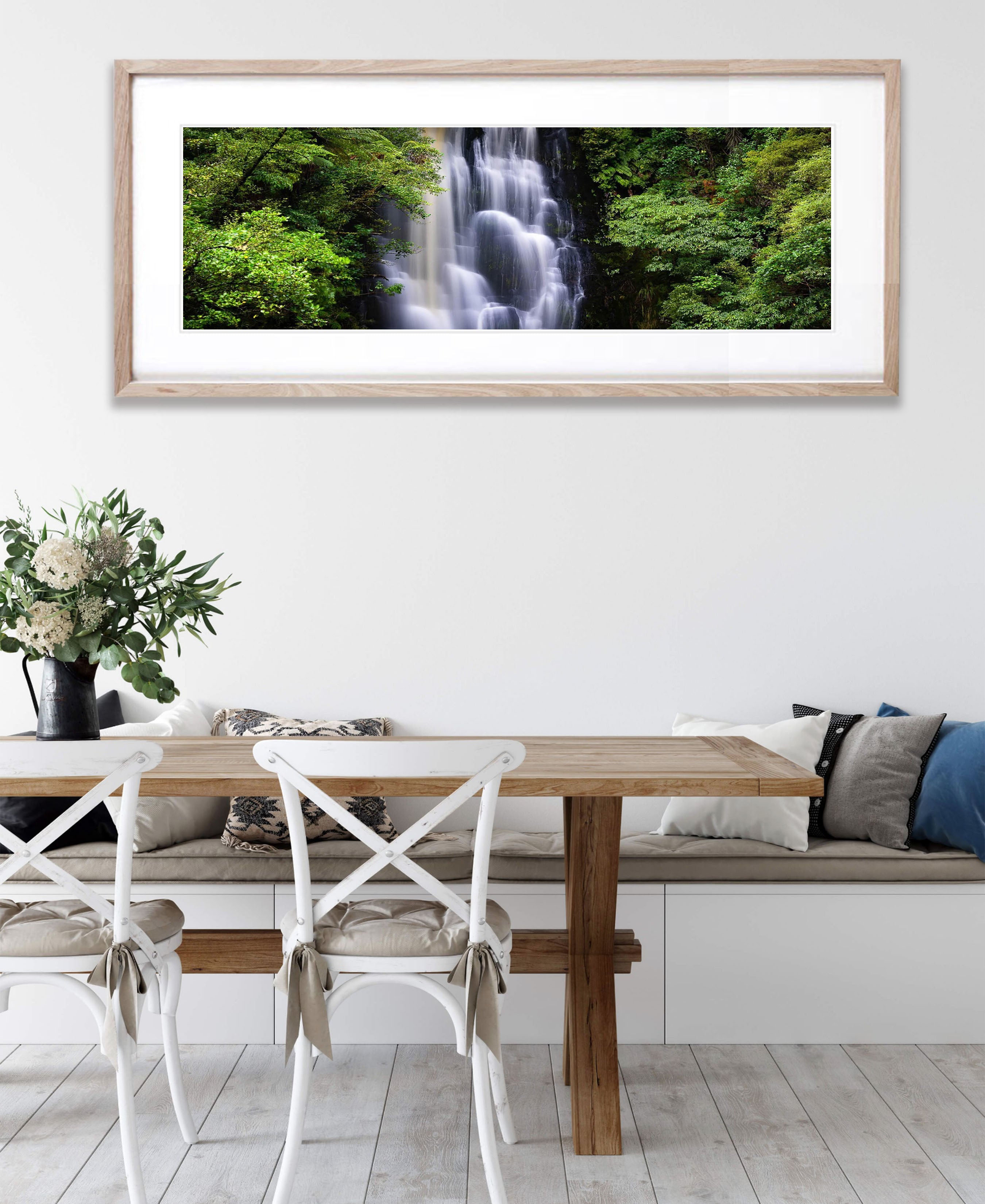 Upper McLean Falls panorama, The Caitlins, New Zealand