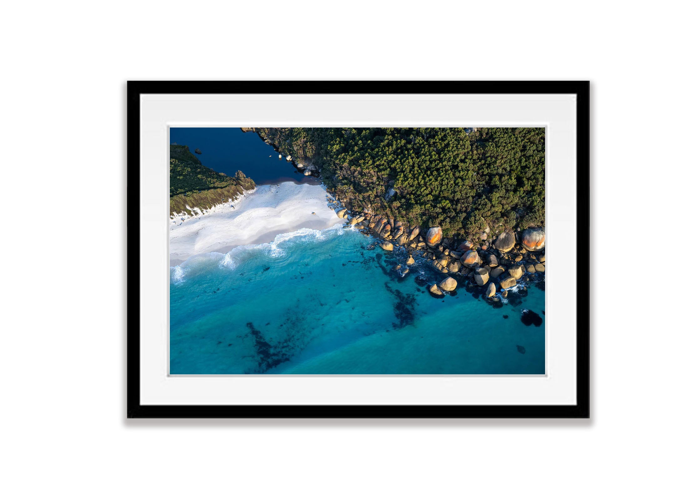 Waterloo Bay rocks from above, Wilson's Promontory