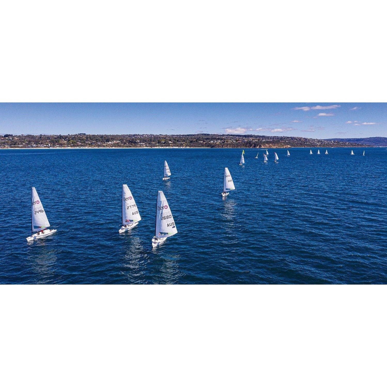 Aeros yacht racing off in the blue lake of Mount Martha - Mornington Peninsula