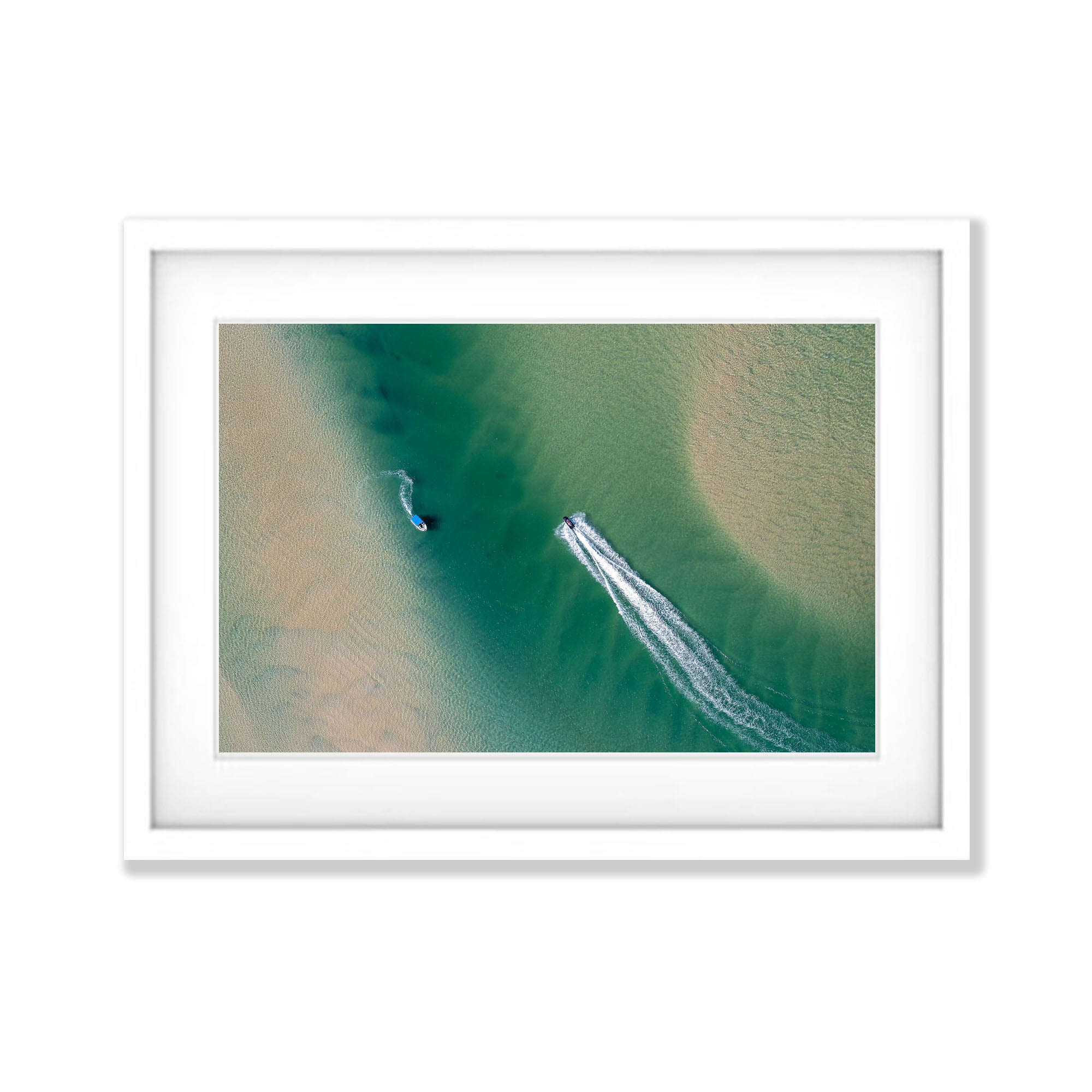 Boats on the Noosa River from above No.1, Queensland