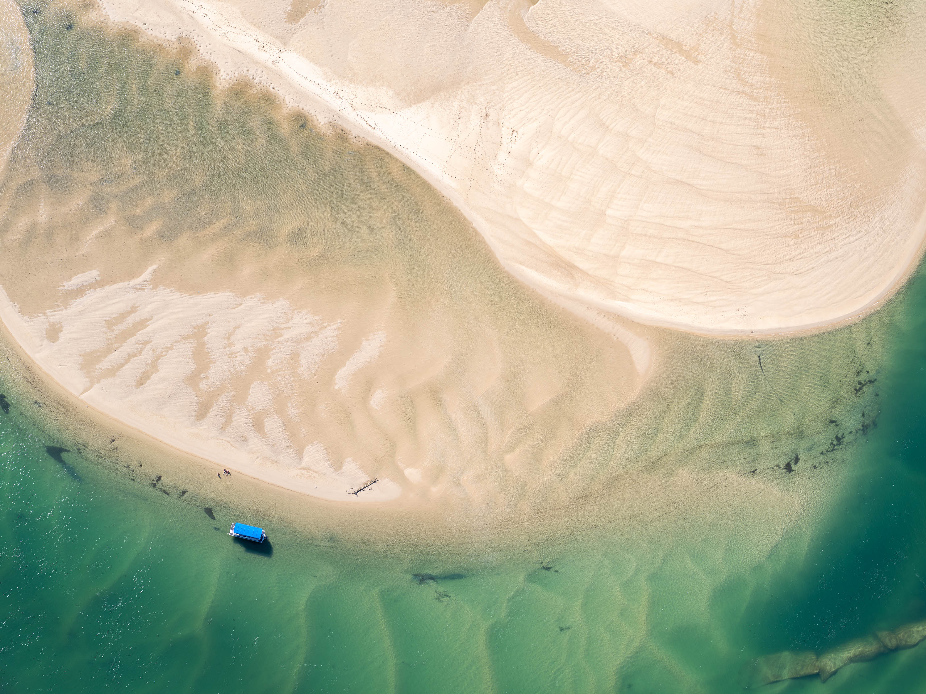 Boats on the Noosa River from above No.2, Queensland