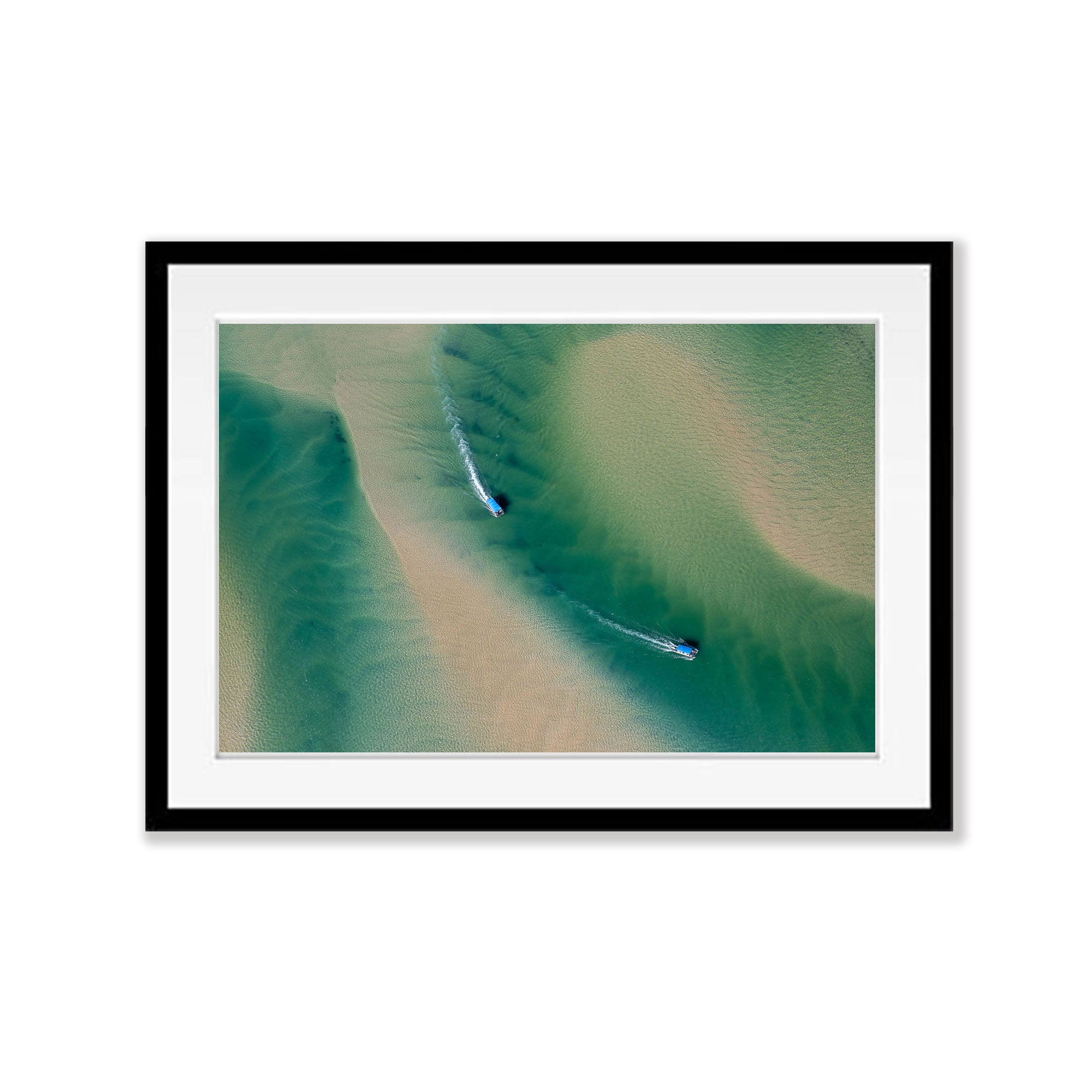 Boats on the Noosa River from above No.5, Queensland