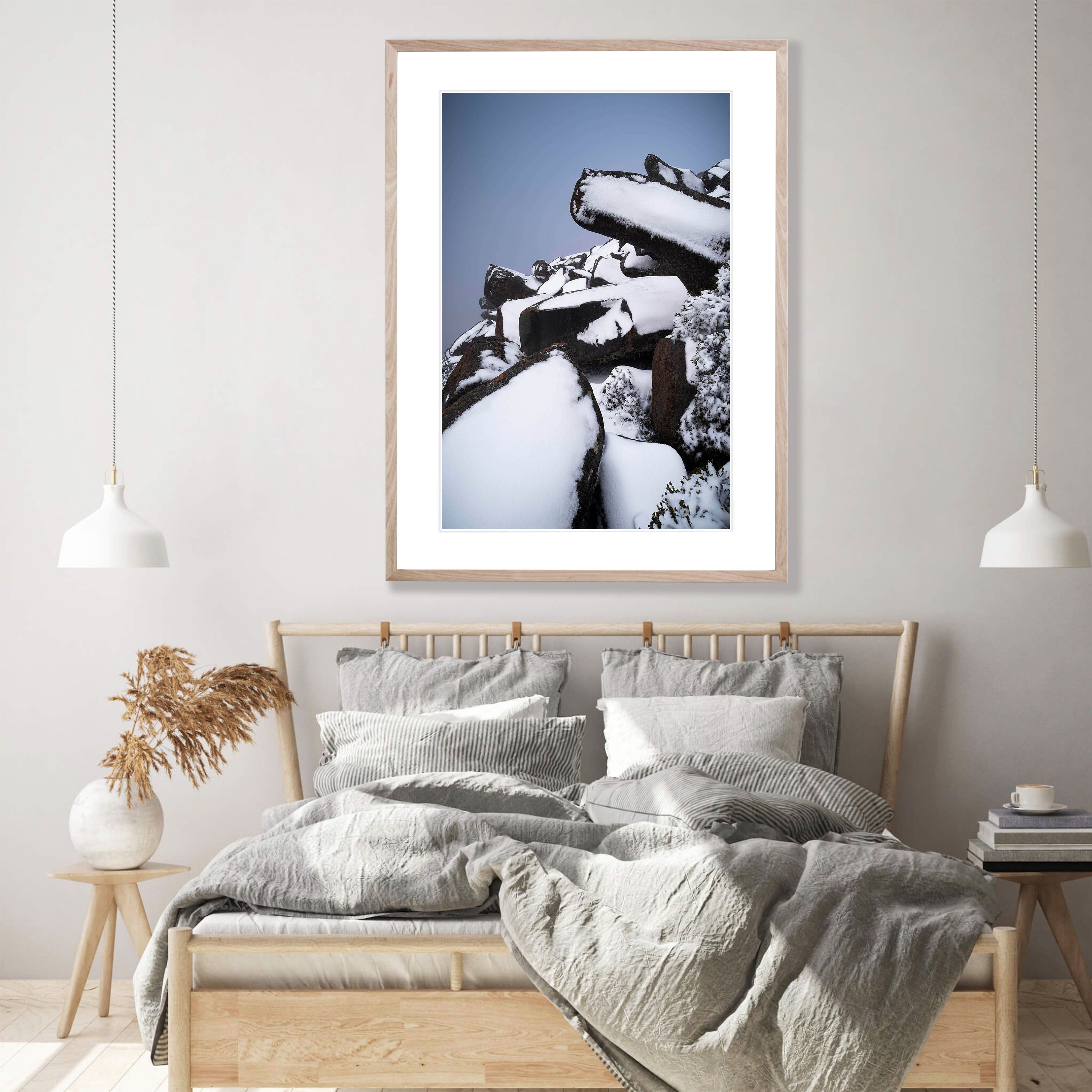 Dolomite Pillars in snow, Mount Wellington, Tasmania