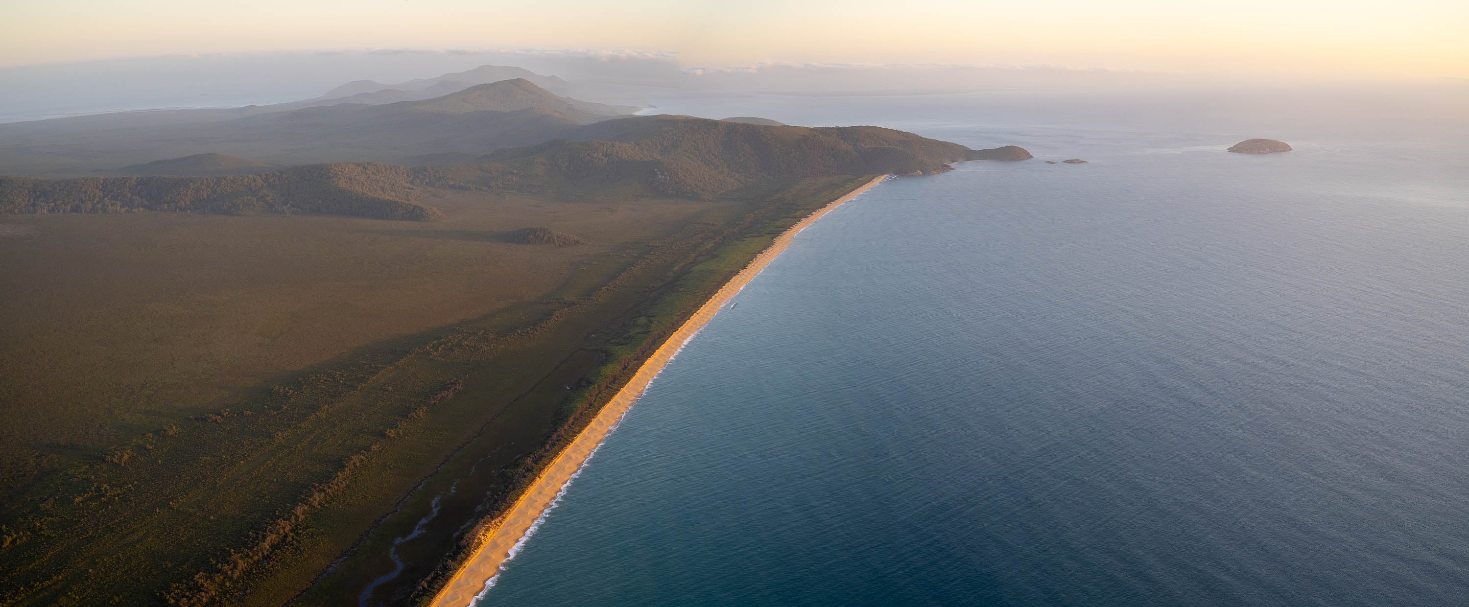 Five Mile Beach from above, Wilson's Promontory