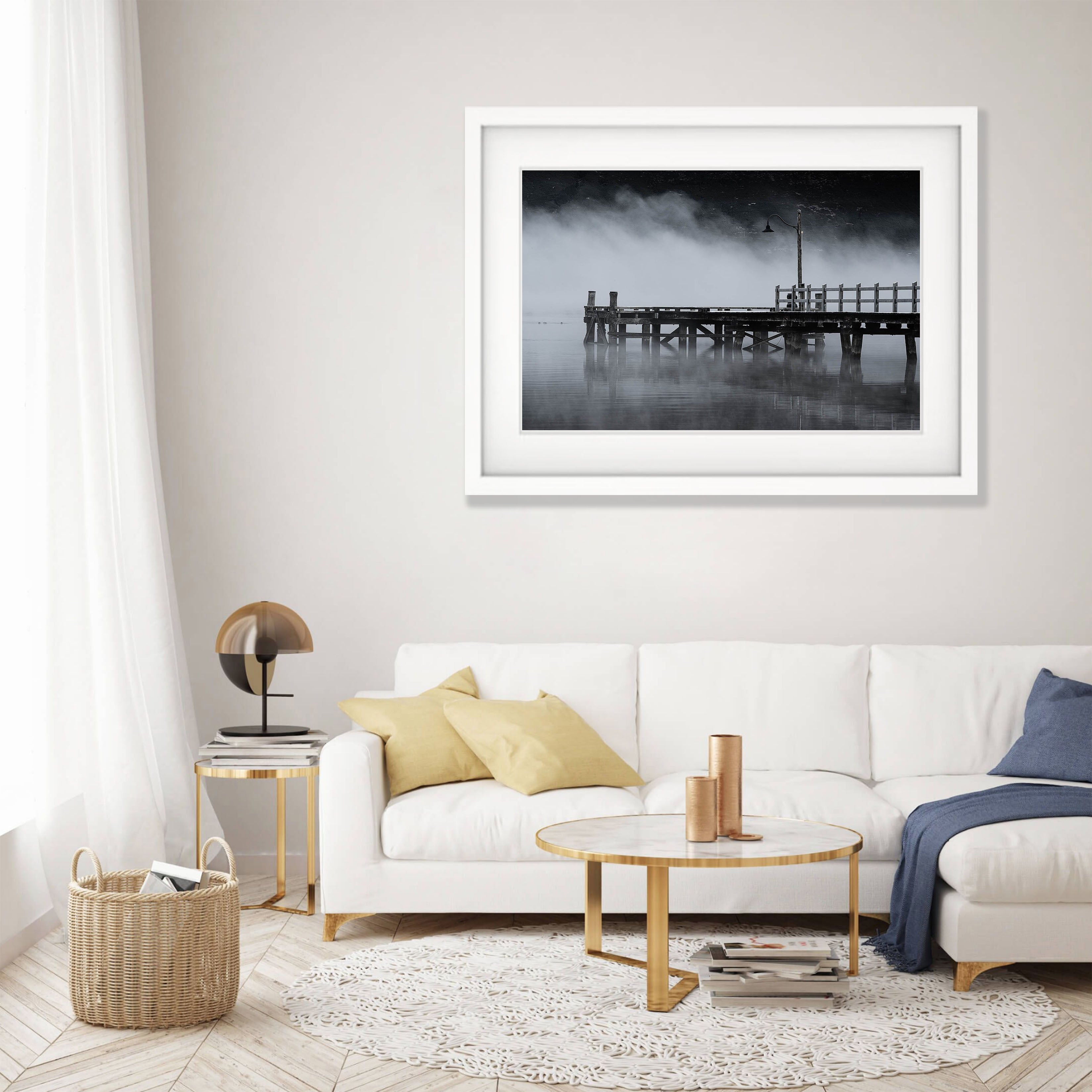 Glenorchy Jetty surrounded by mist, New Zealand