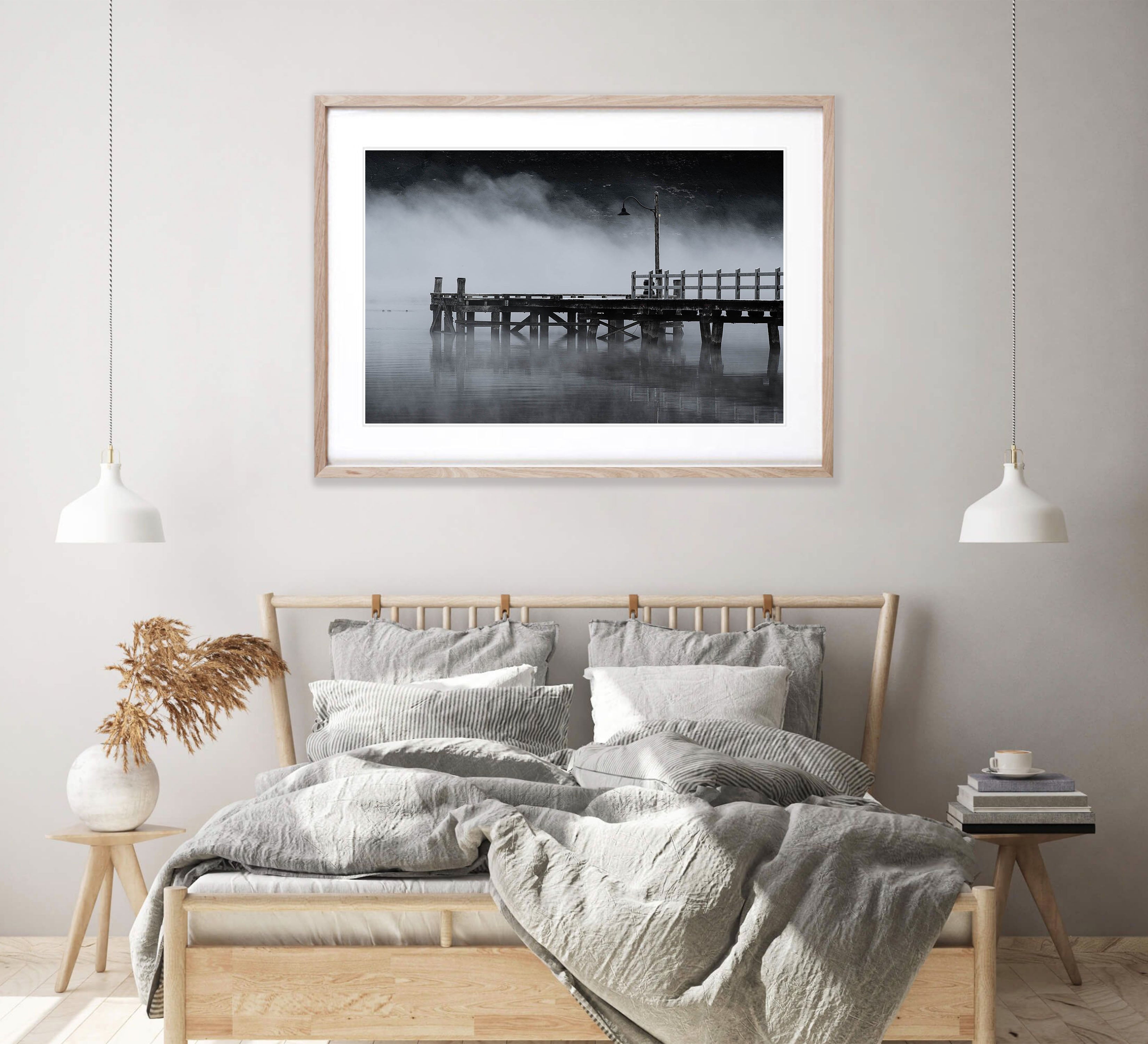 Glenorchy Jetty surrounded by mist, New Zealand