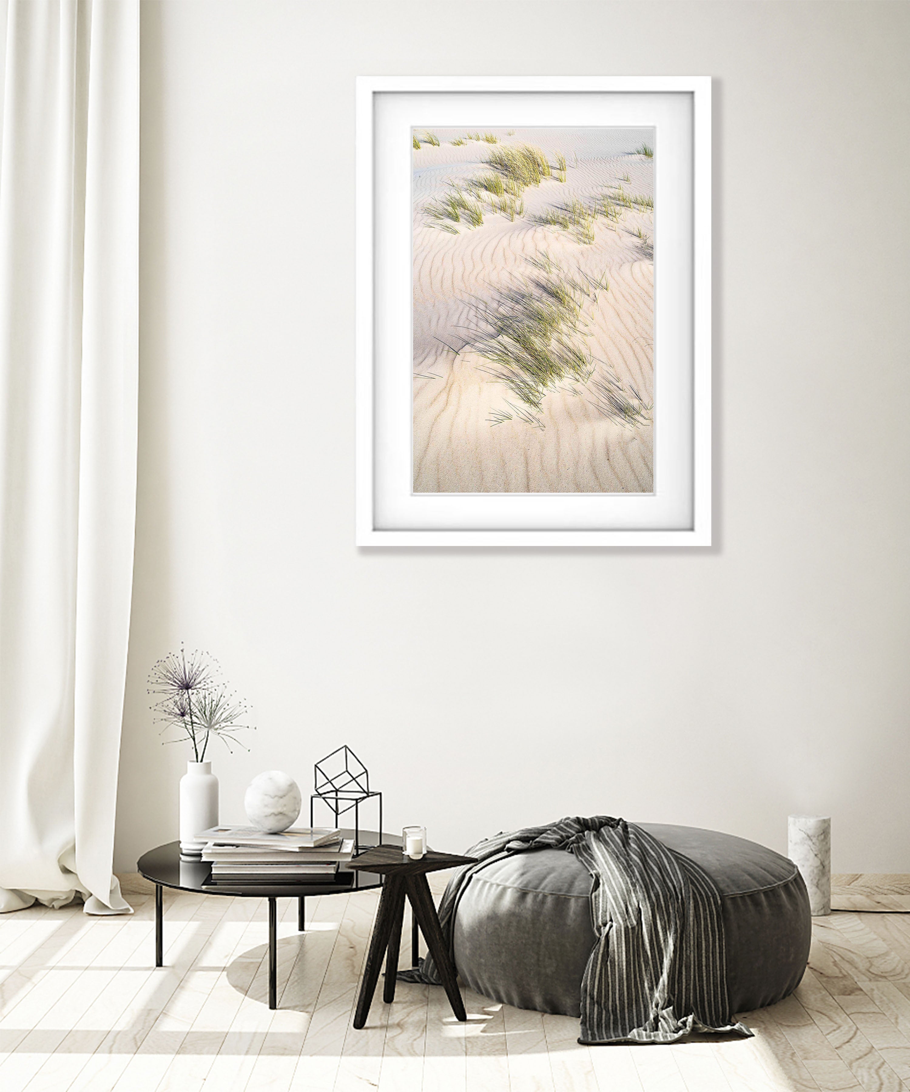 Grass growing in the shifting sands of Bay of Fires