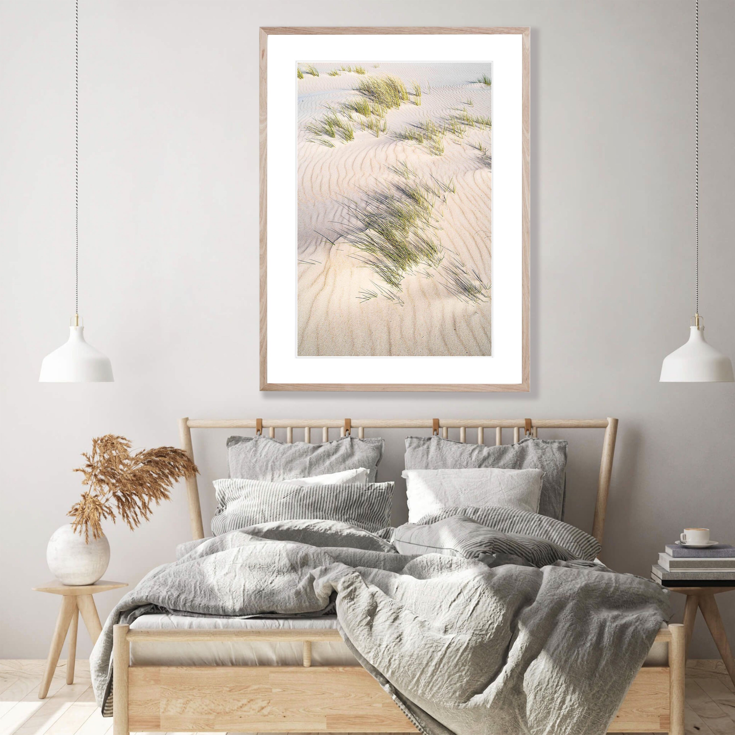 Grass growing in the shifting sands of Bay of Fires