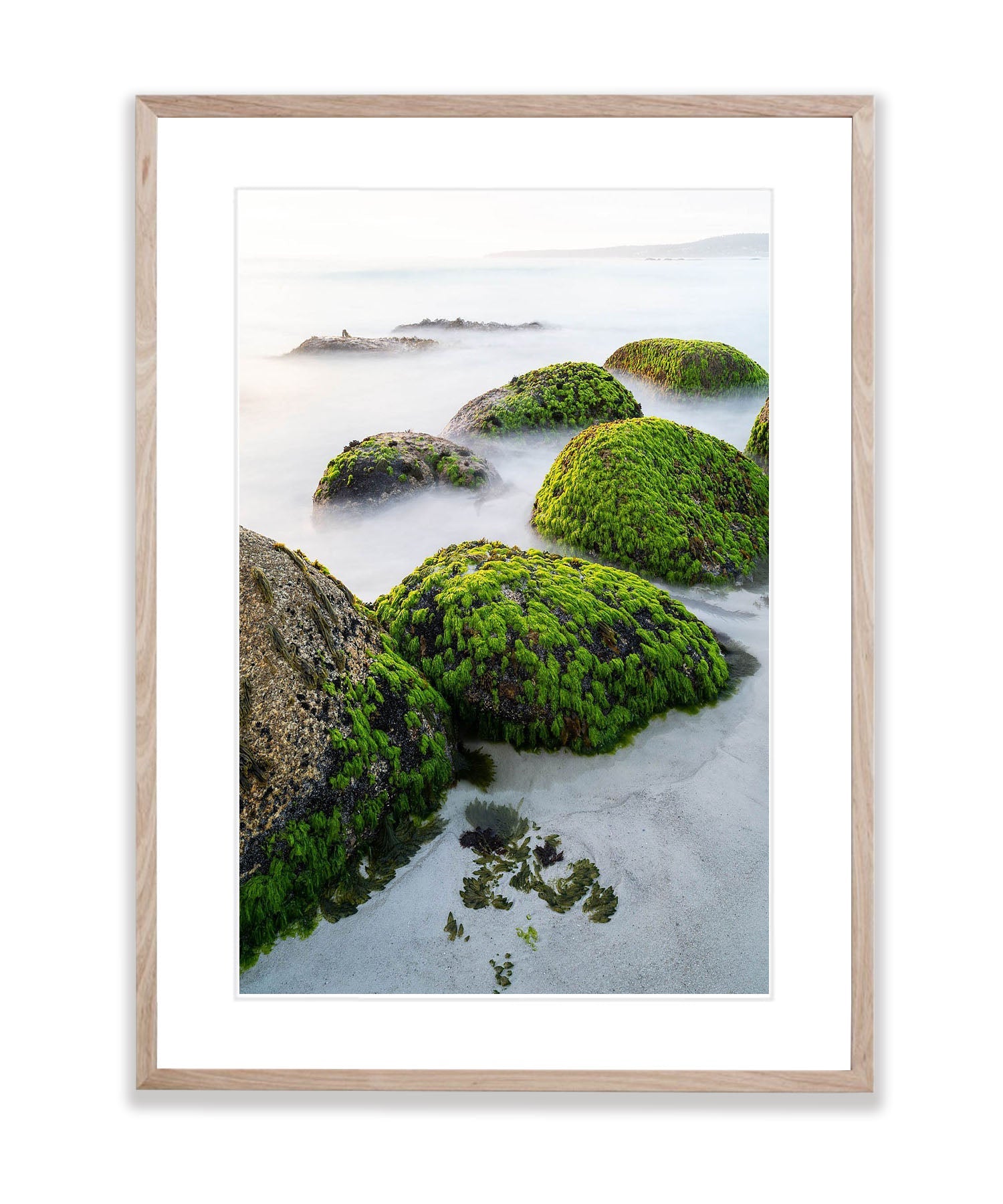 Green Moss-Covered Rocks, Bay of Fires