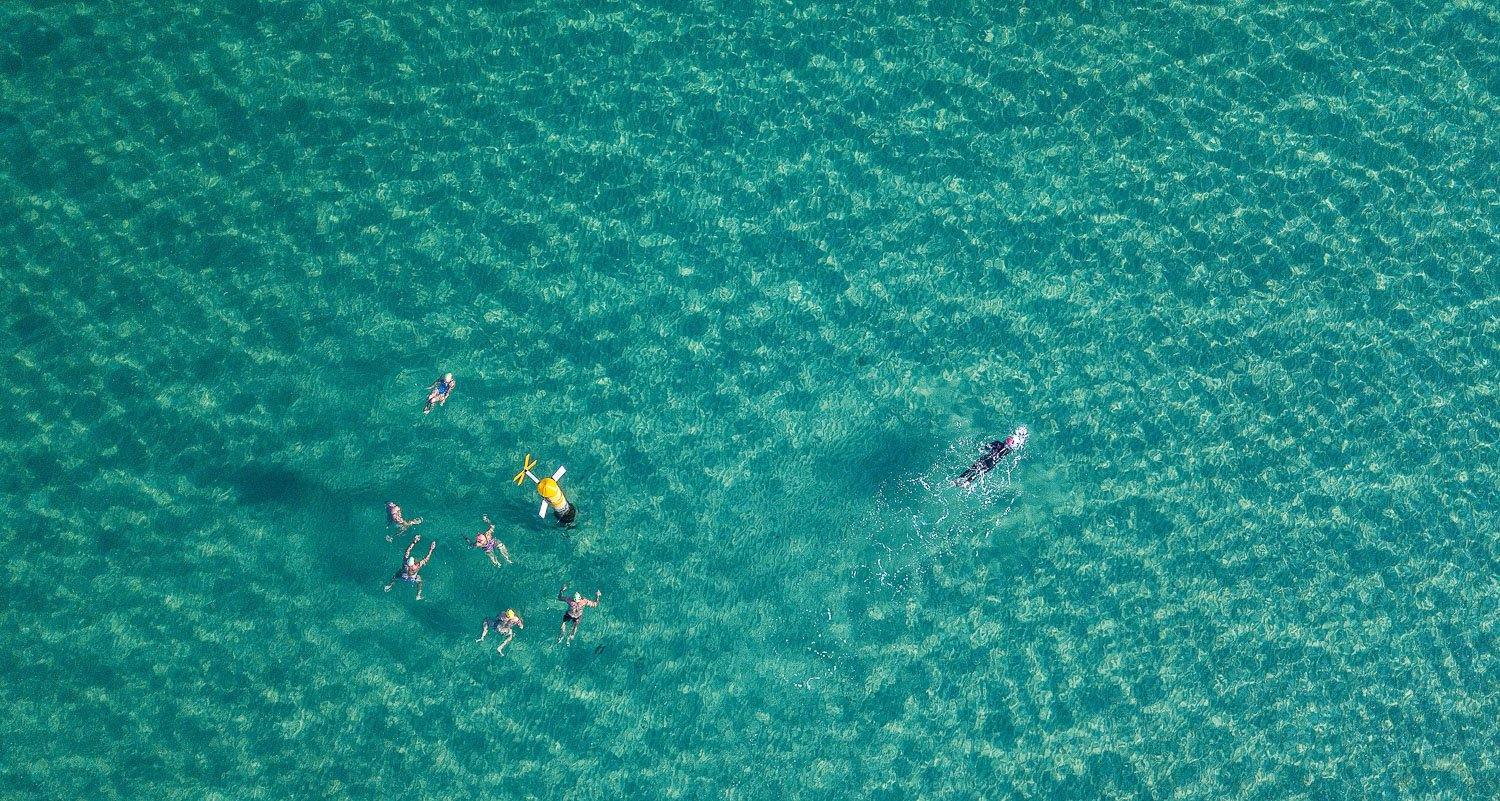 Aerial view of a sea with some boats floating, Hanging Around, Portsea - Mornington Peninsula VIC