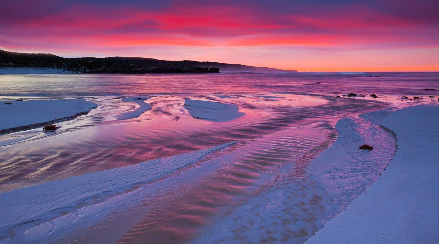A desert with pink and purple shades of sand, Hanson Bay - Kangaroo Island SA