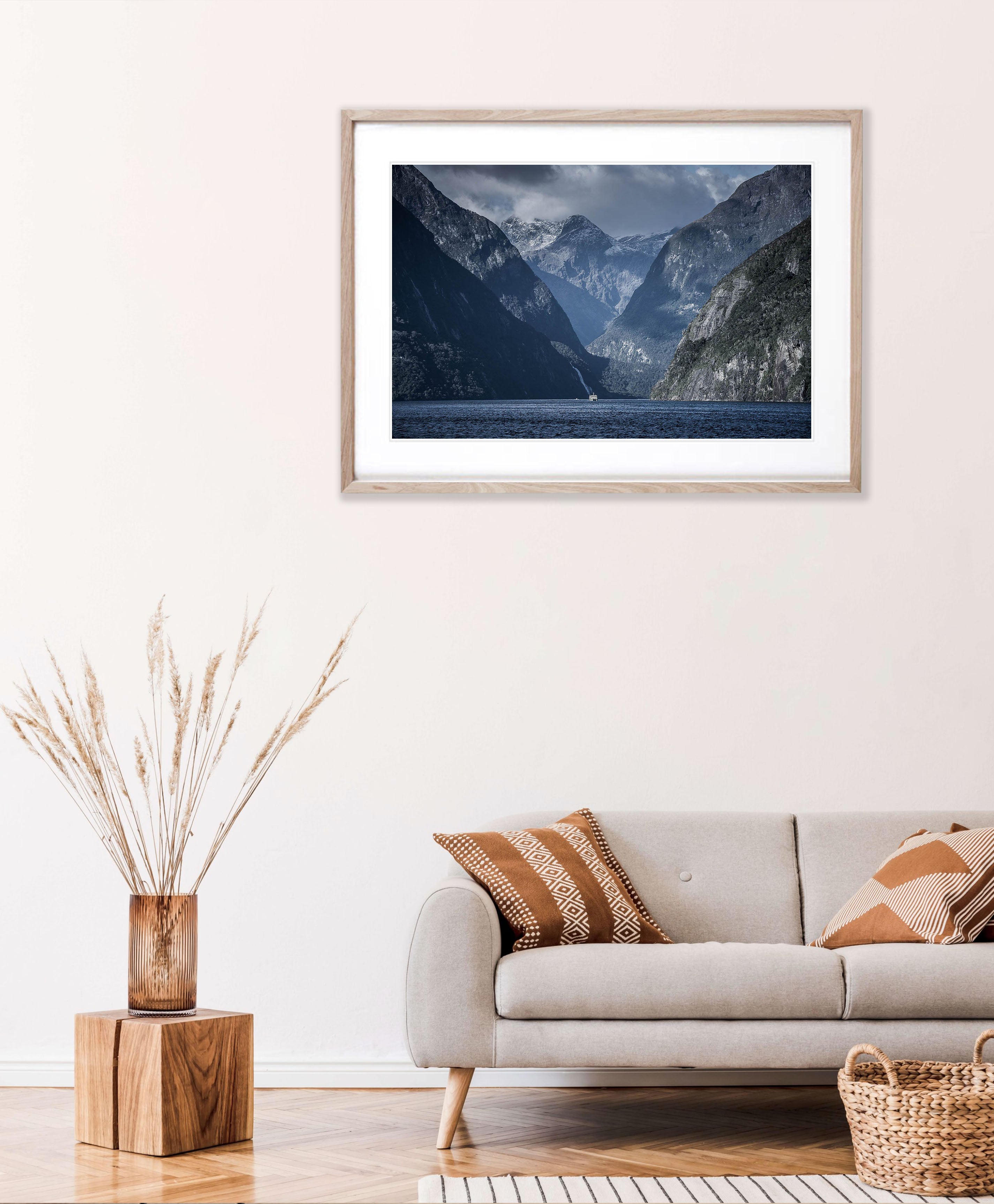 High Cliffs surrounding Milford Sound, Fiordland, New Zealand