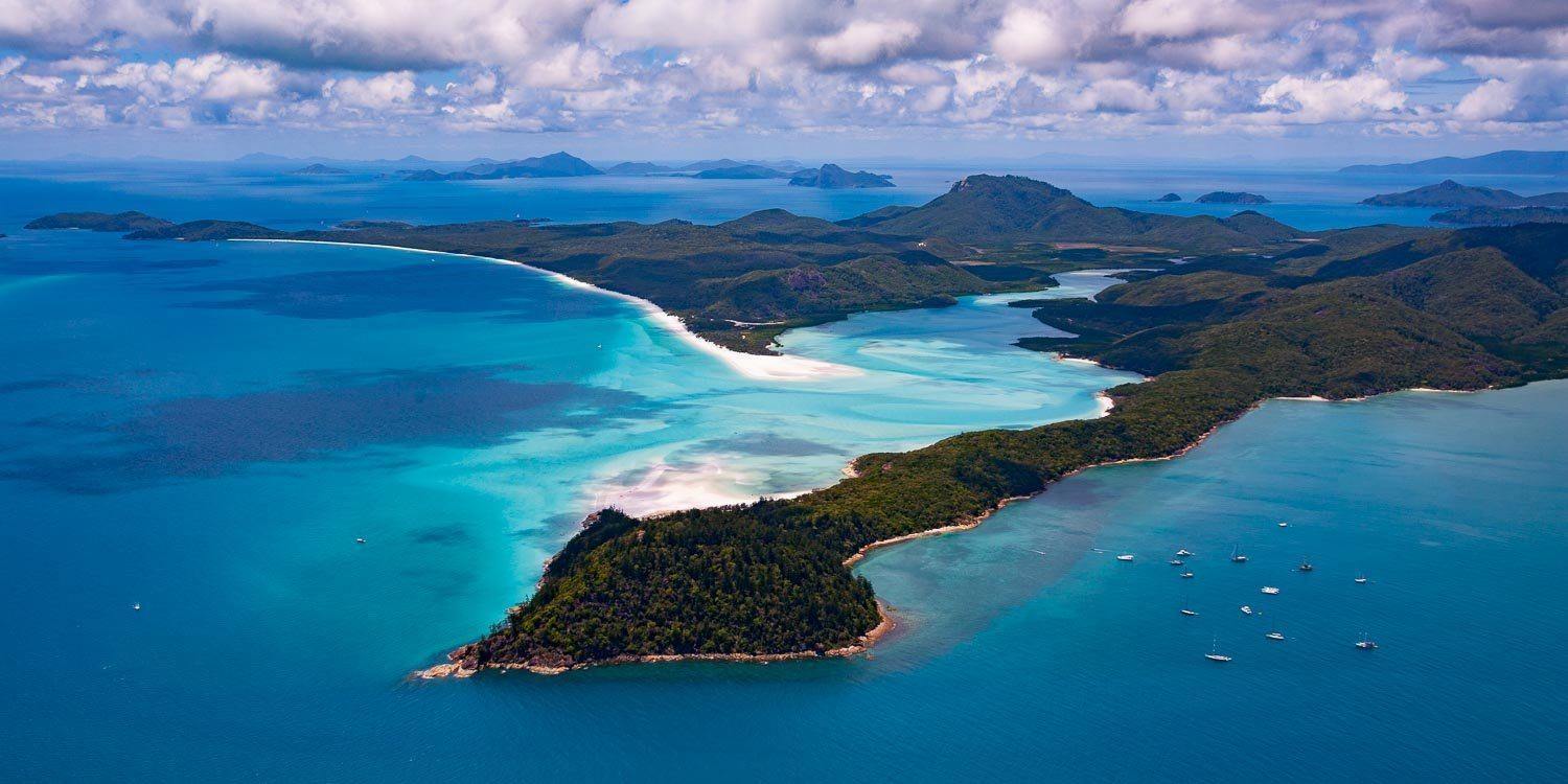 A green island spread in the ocean, Hill Inlet