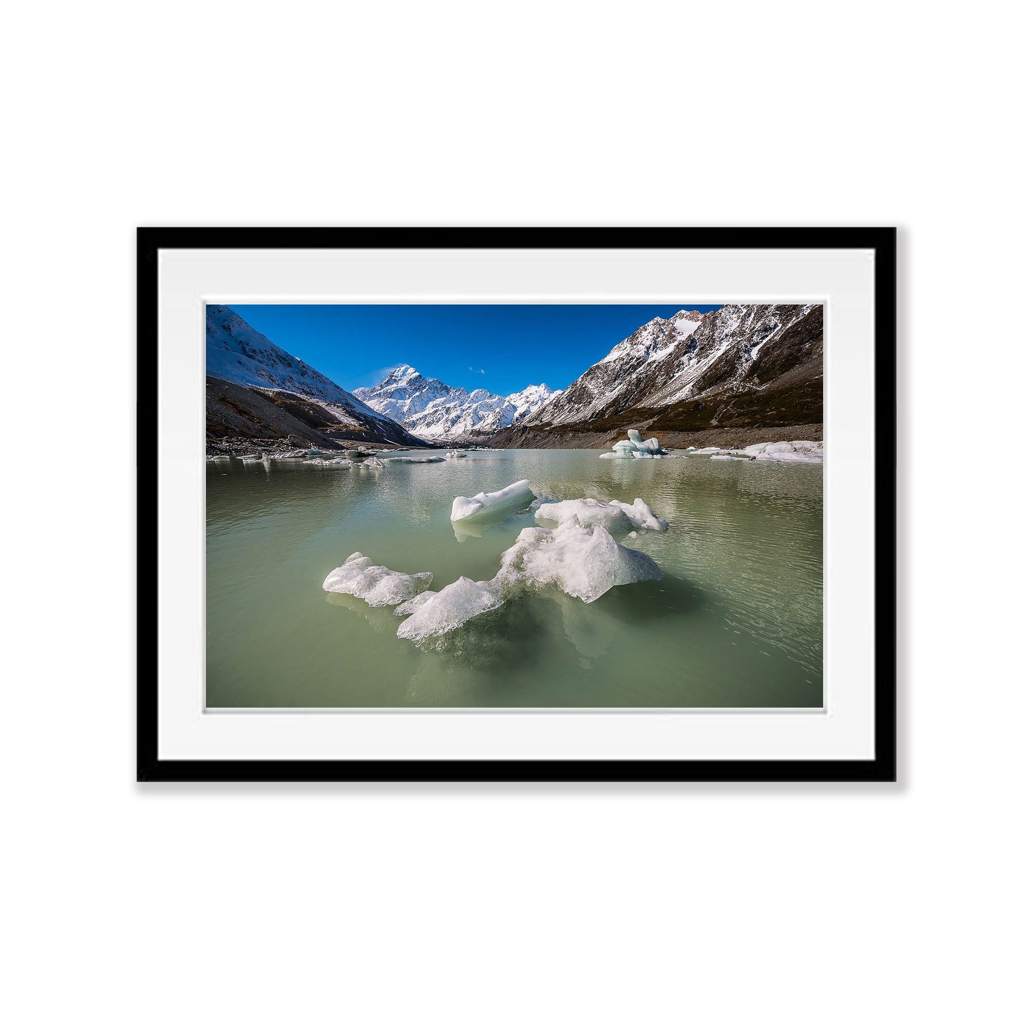 Icebergs, Hooker Lake, Mount Cook, New Zealand