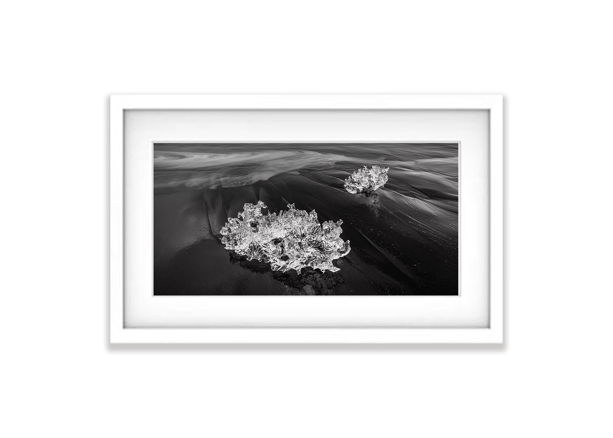 Icebergs on black sand, Iceland