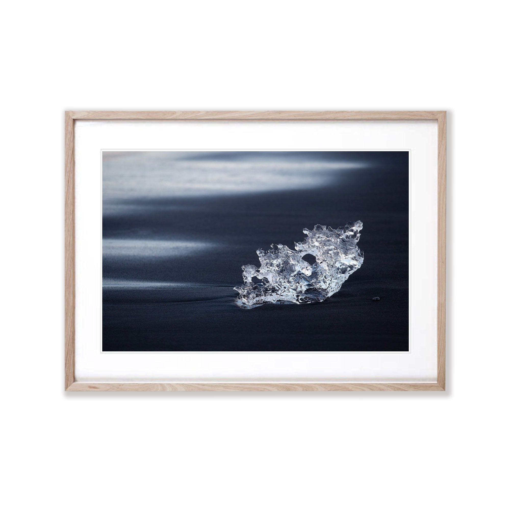 Lone Iceberg on black sand beach, Iceland