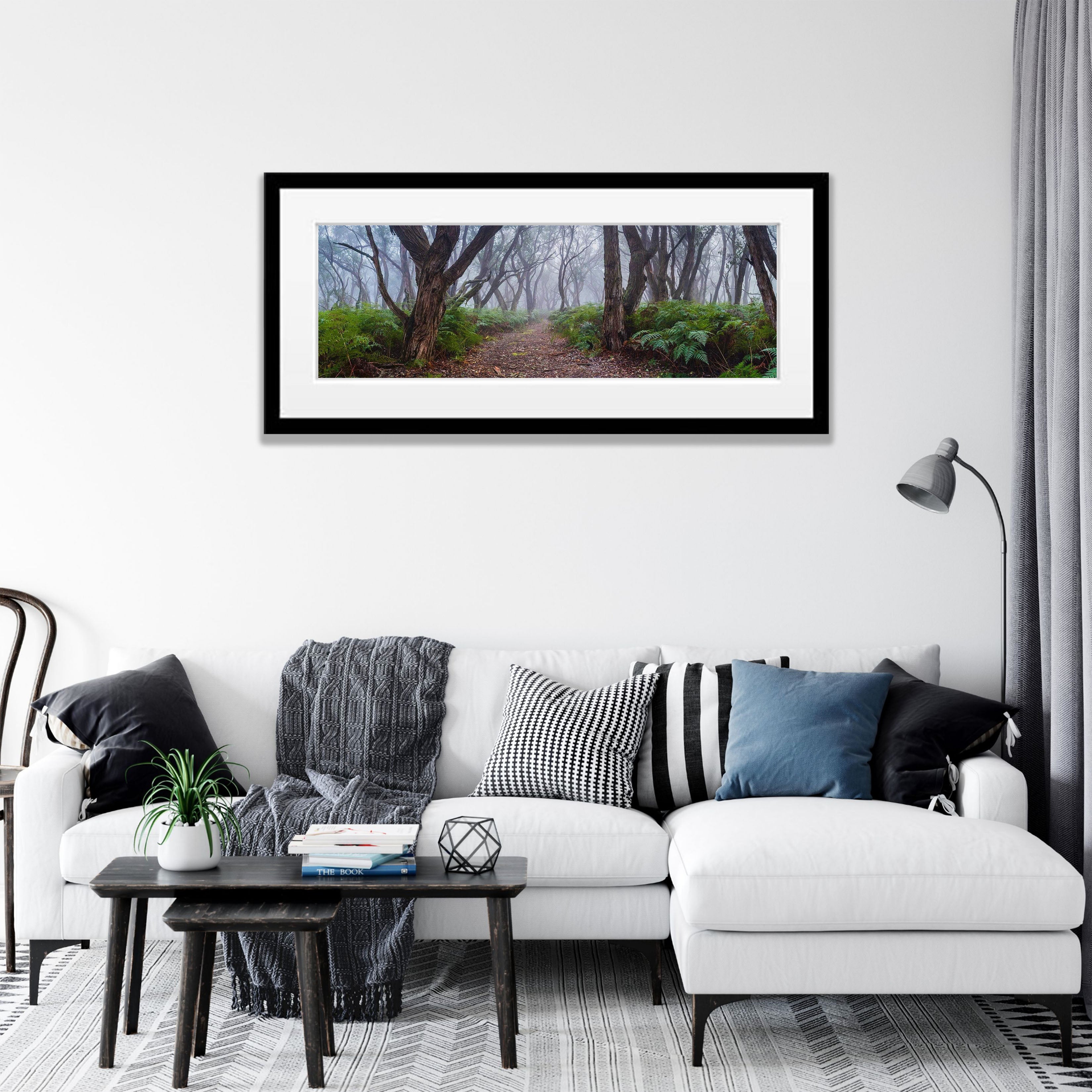 ARTWORK INSTOCK - Into the Forest, Mornington Peninsula 200 x 66cms Canvas Raw Oak Framed Print