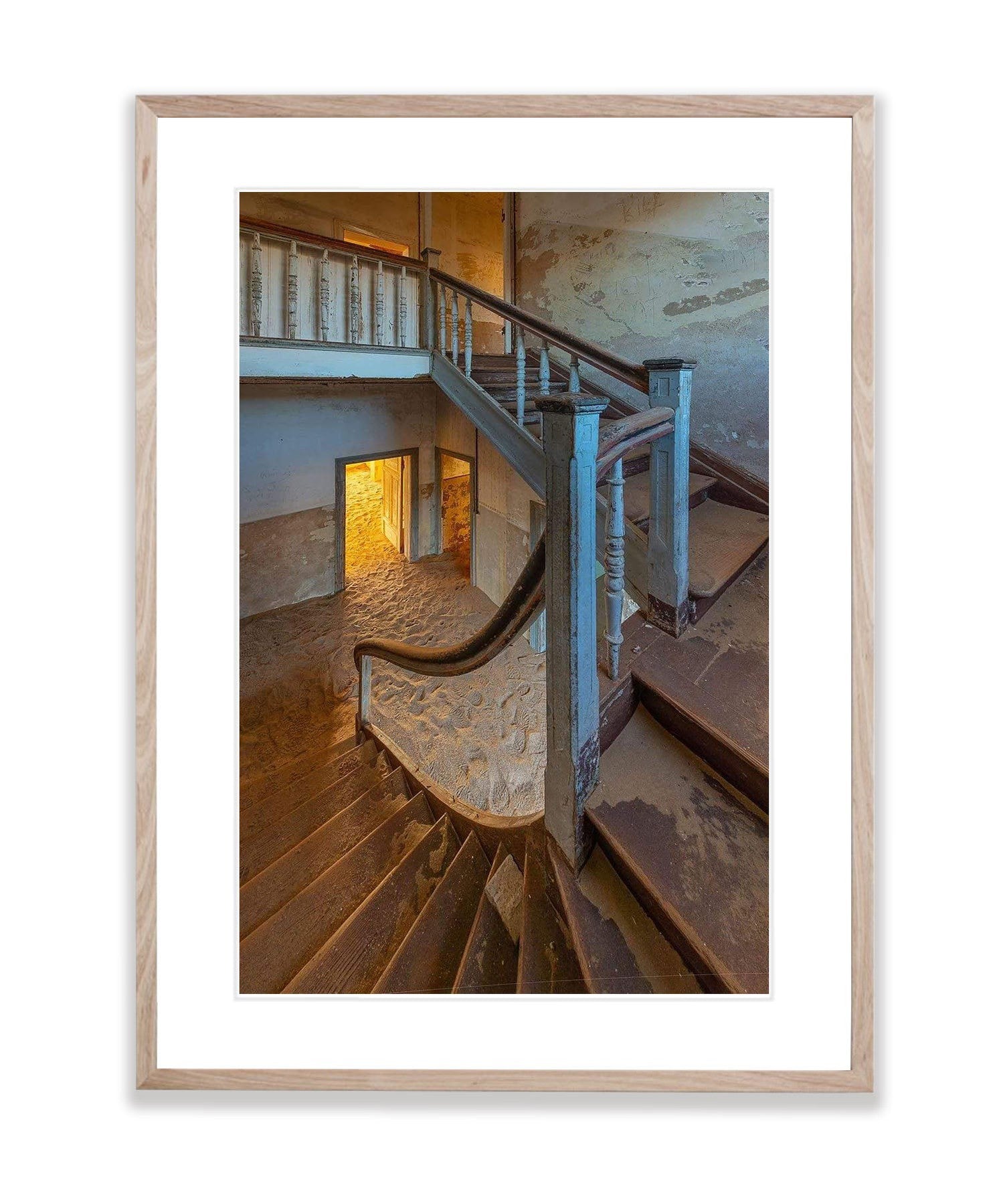 Staircase Glow, Kolmanskop, Africa