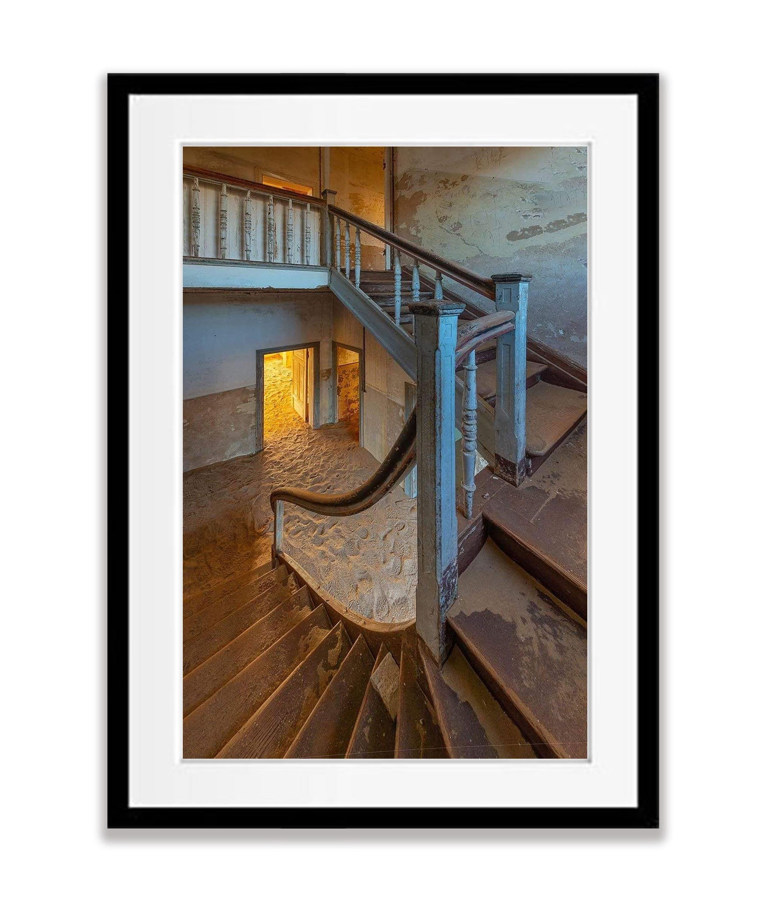 Staircase Glow, Kolmanskop, Africa