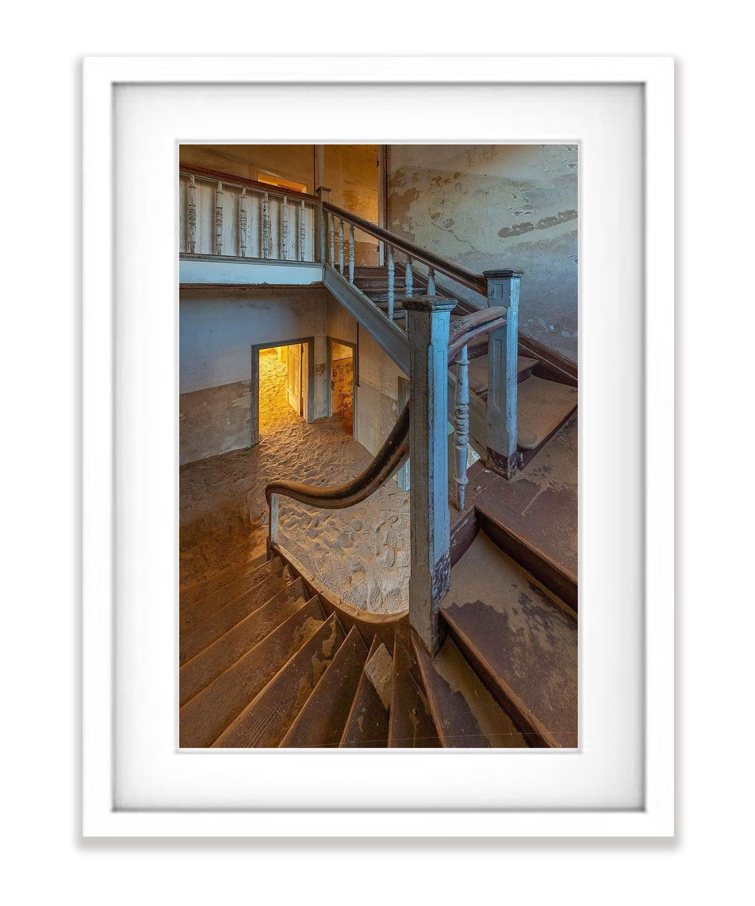 Staircase Glow, Kolmanskop, Africa