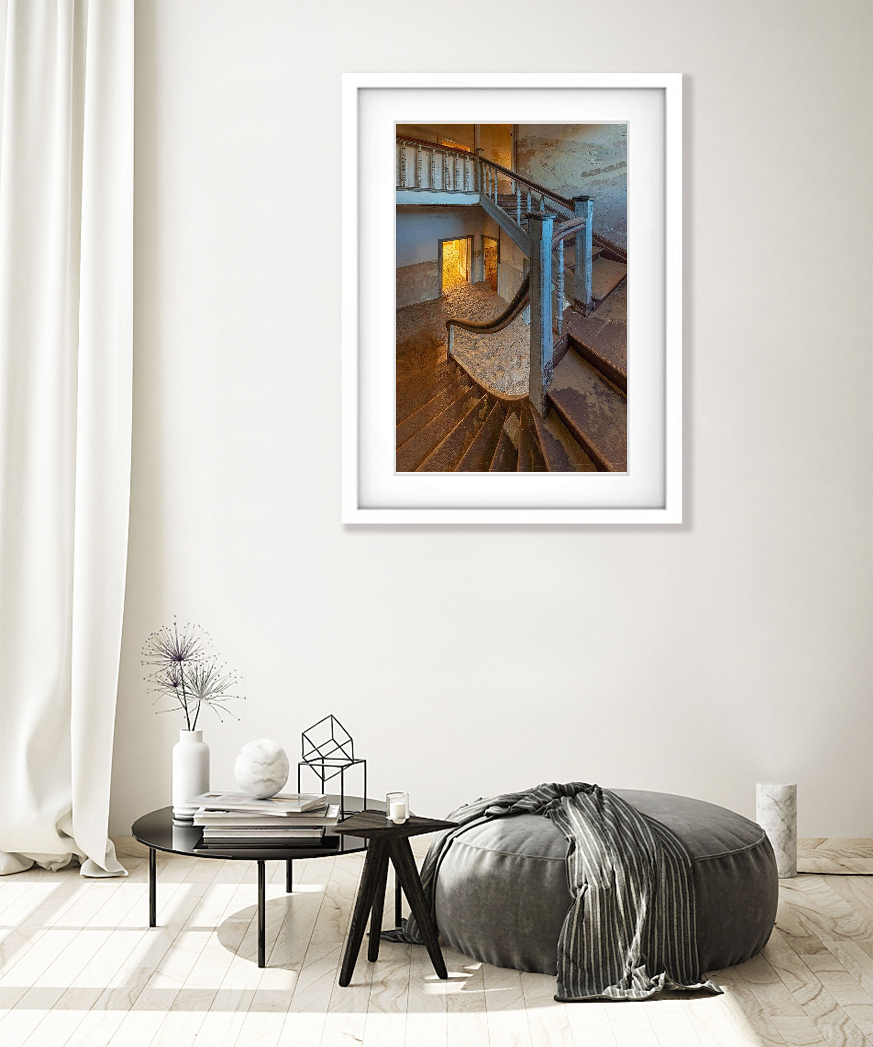 Staircase Glow, Kolmanskop, Africa