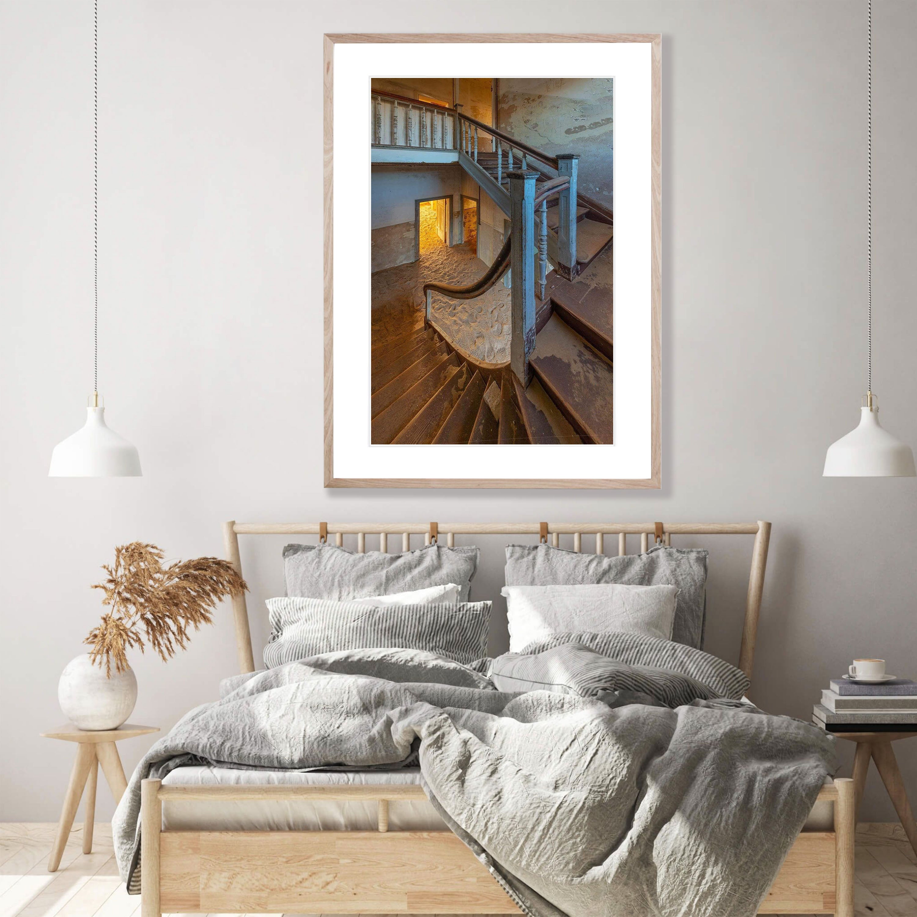 Staircase Glow, Kolmanskop, Africa