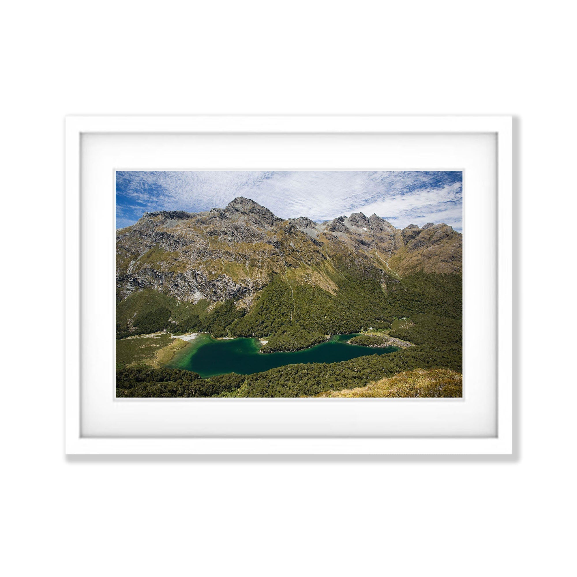 Lake MacKenzie from high above the Routeburn Track - New Zealand