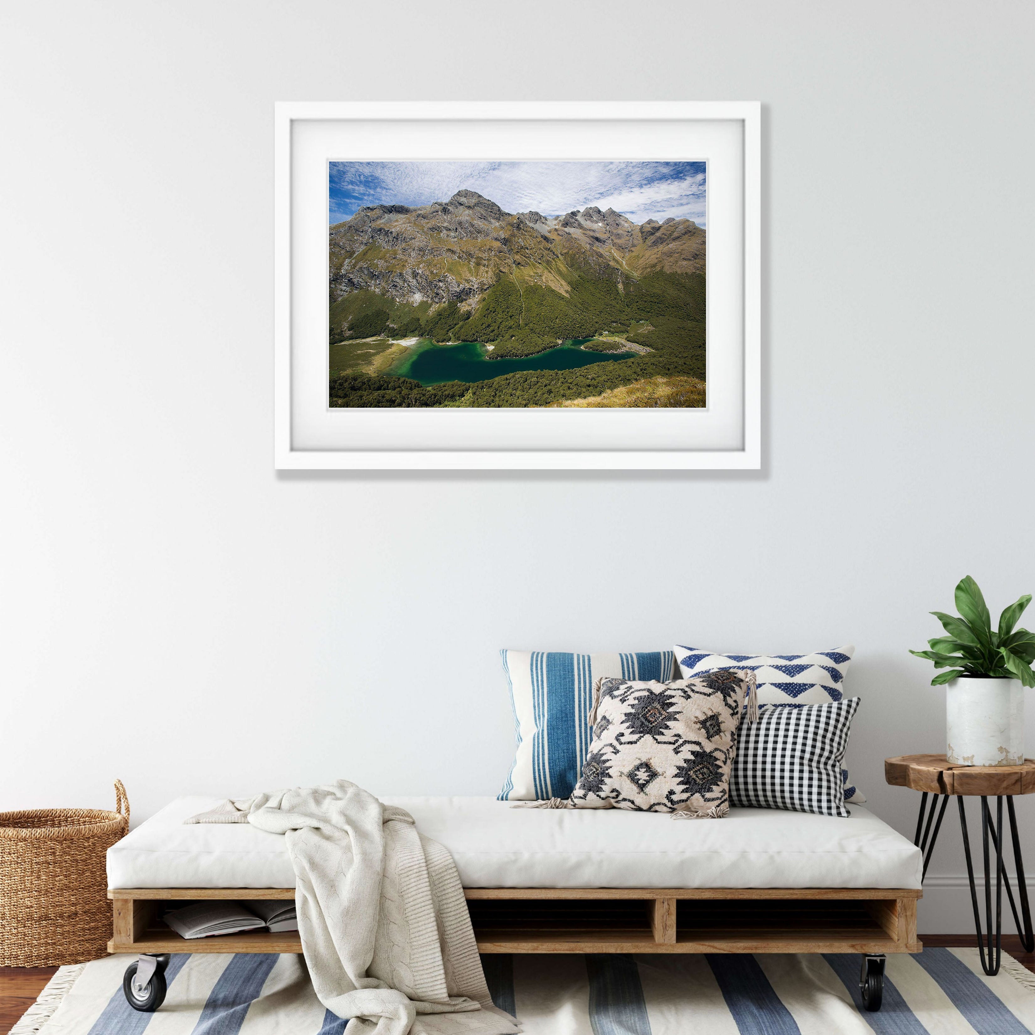 Lake MacKenzie from high above the Routeburn Track - New Zealand