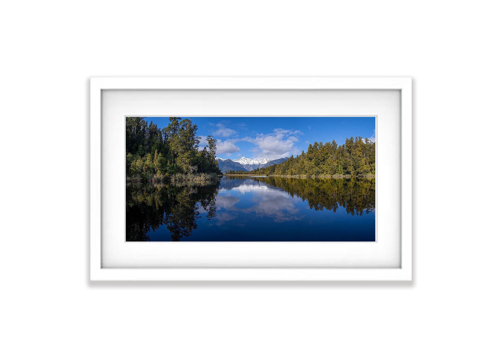 Lake Mathieson and Mount Cook reflection, West Coast, New Zealand