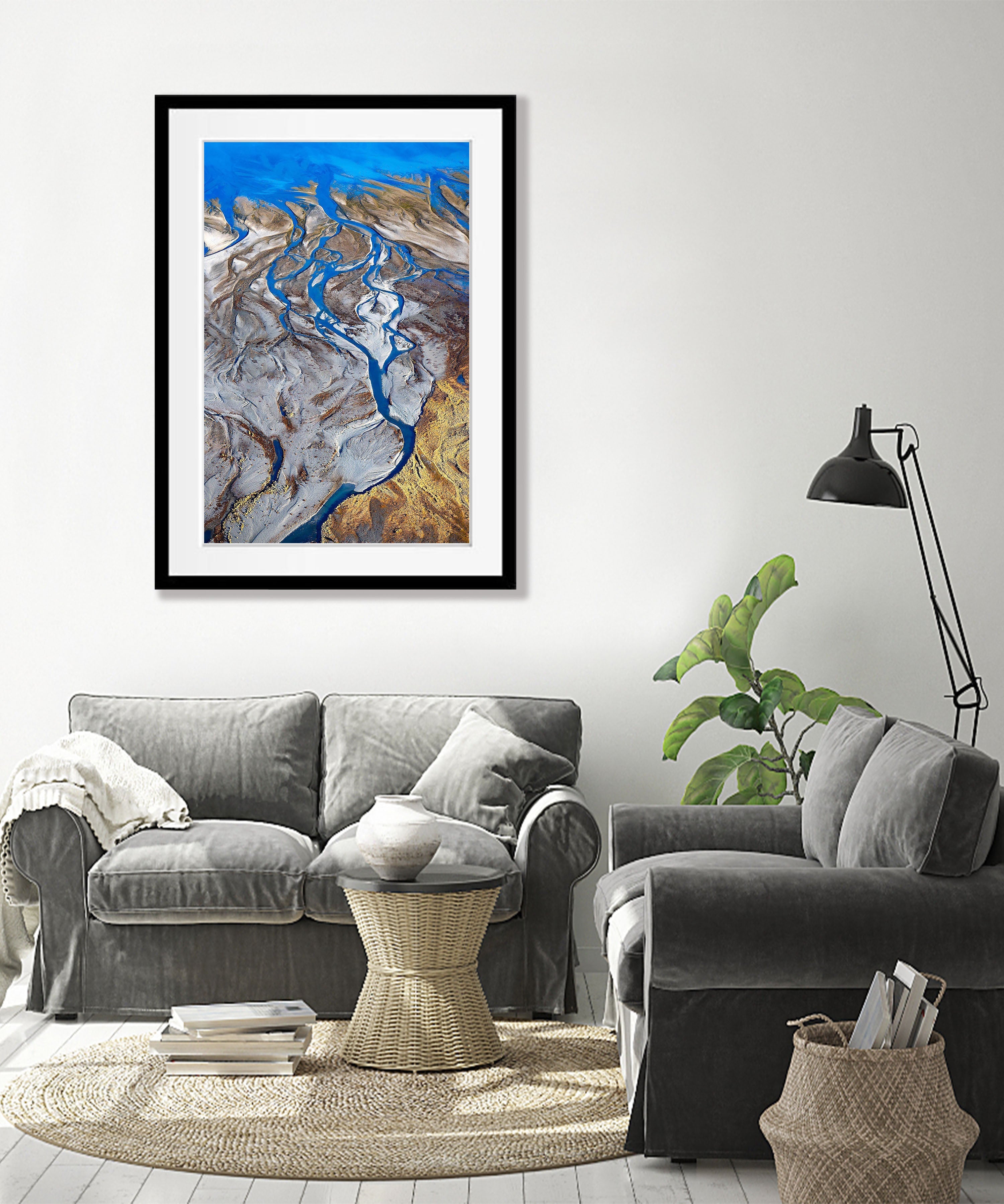 Lake Pukaki from above, Mount Cook, New Zealand