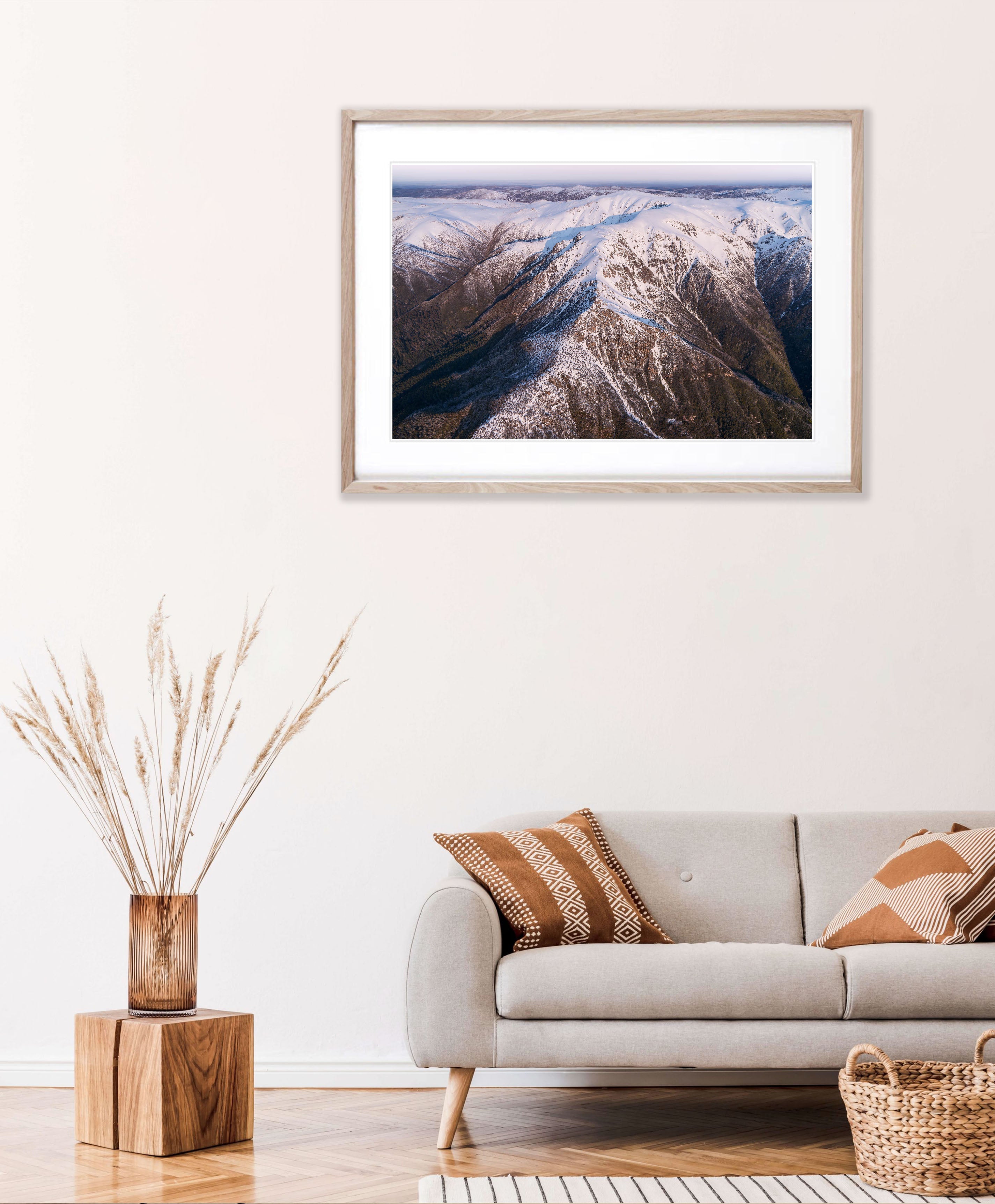 Late Afternoon Light on the Western Face of the Snowy Mountains, New South Wales