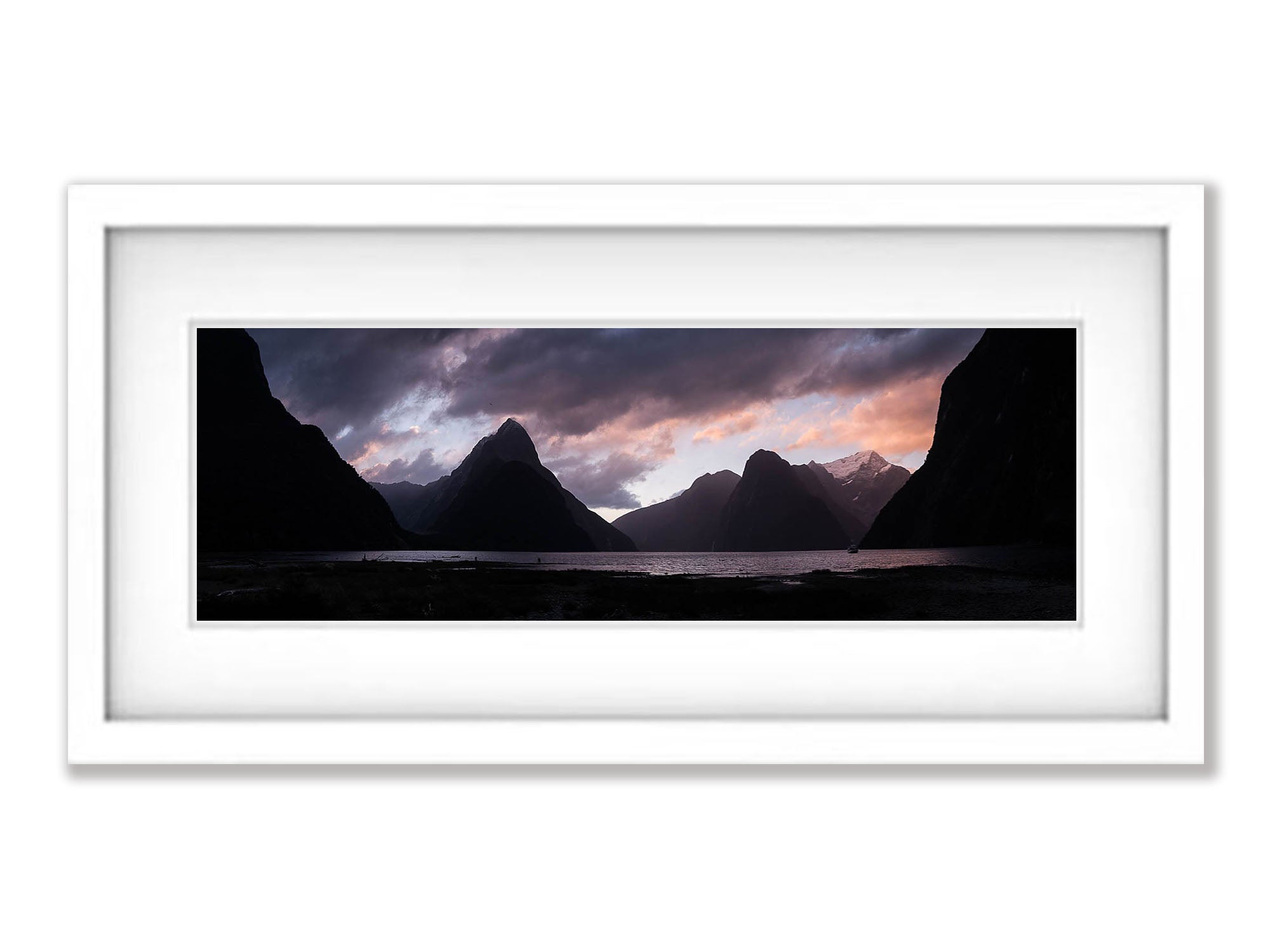 Milford Sound sunset panorama, Fiordland, New Zealand