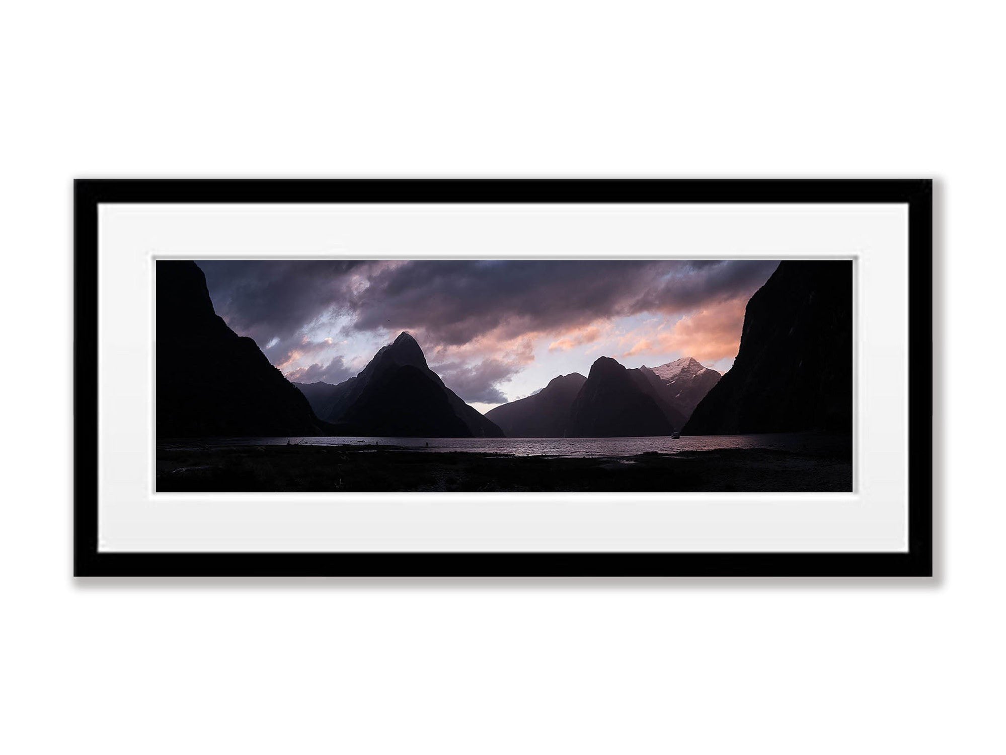 Milford Sound sunset panorama, Fiordland, New Zealand