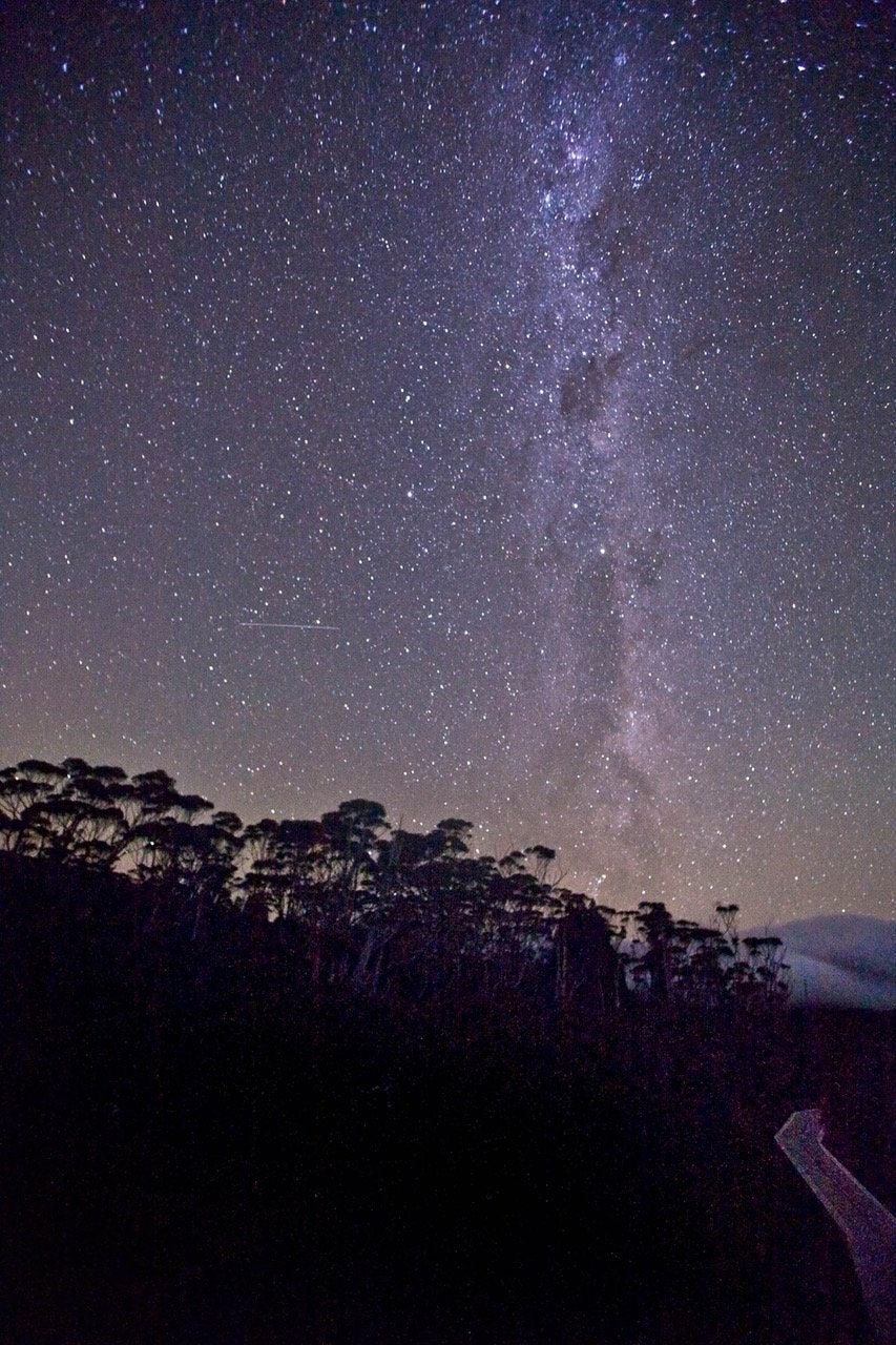 A night view of a line of milky stars in the sky, Cradle Mountain #9, Tasmania 